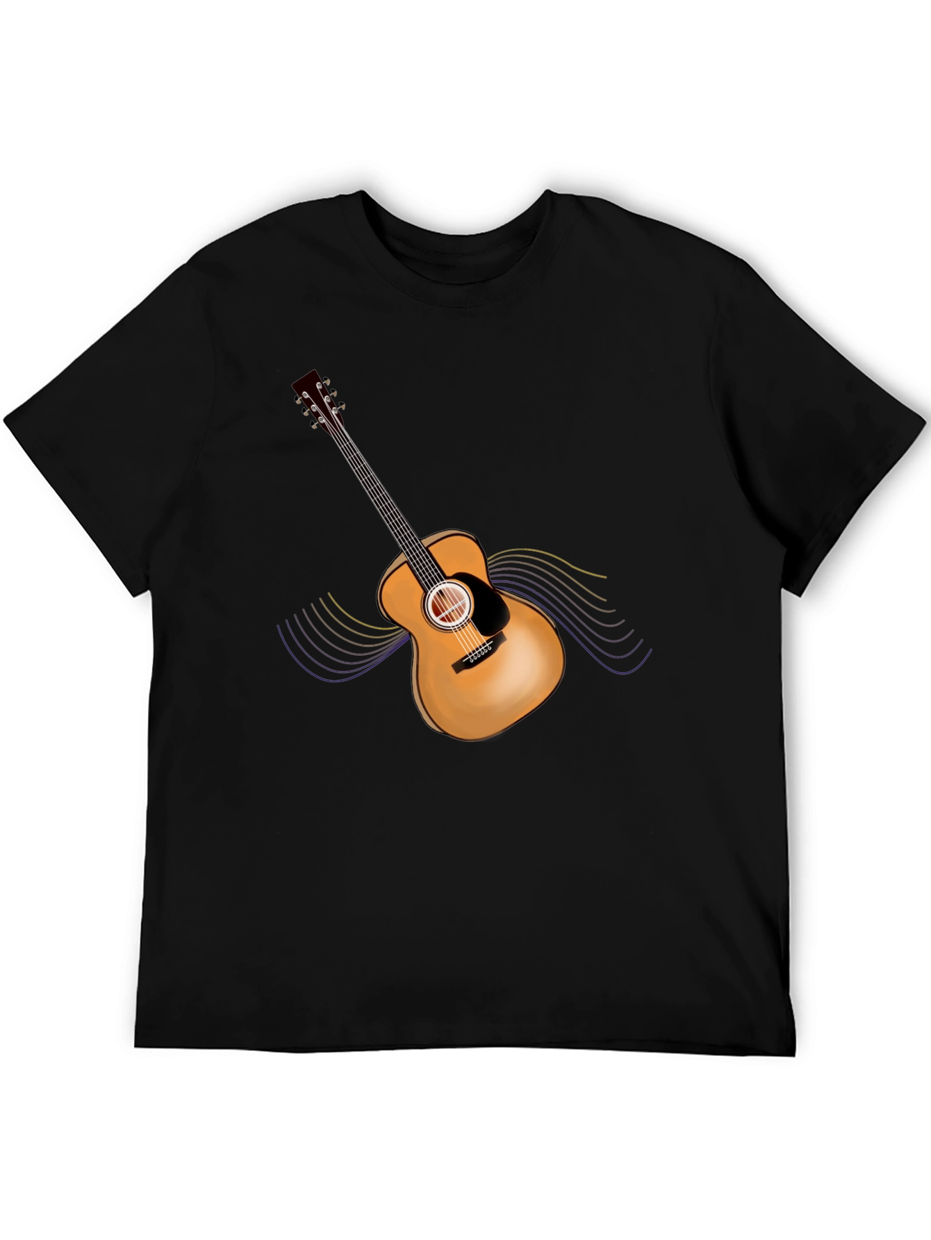 Guitar Graphic Black T-Shirt