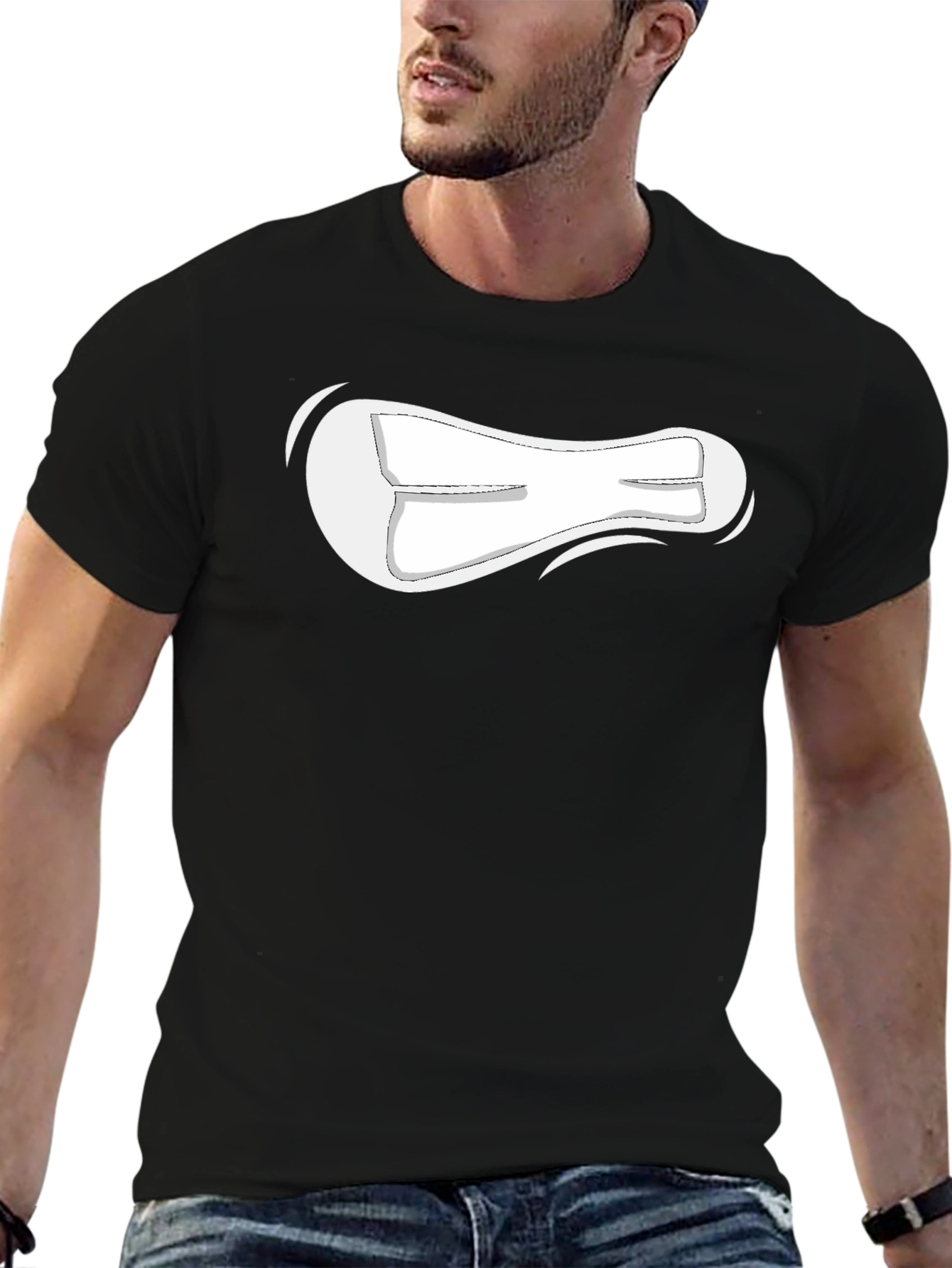 Funny Meat Cut T-Shirt - Black