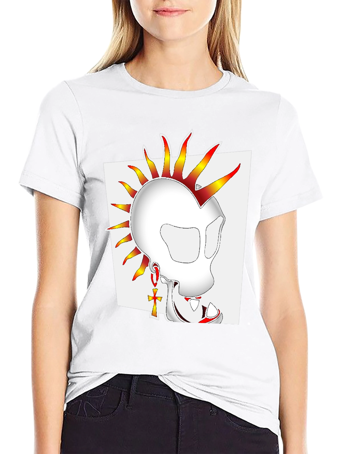 Skull Punk Graphic Tee - Edgy Streetwear Style
