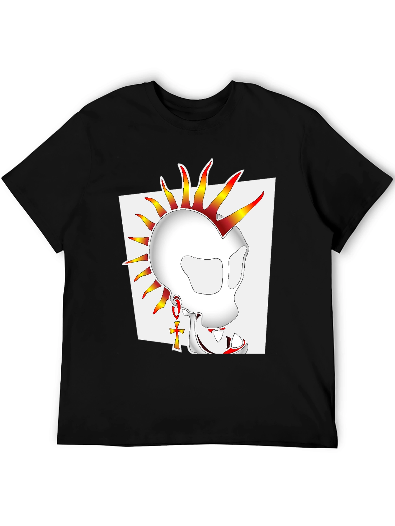 Skull Punk Graphic Tee - Edgy Streetwear Style