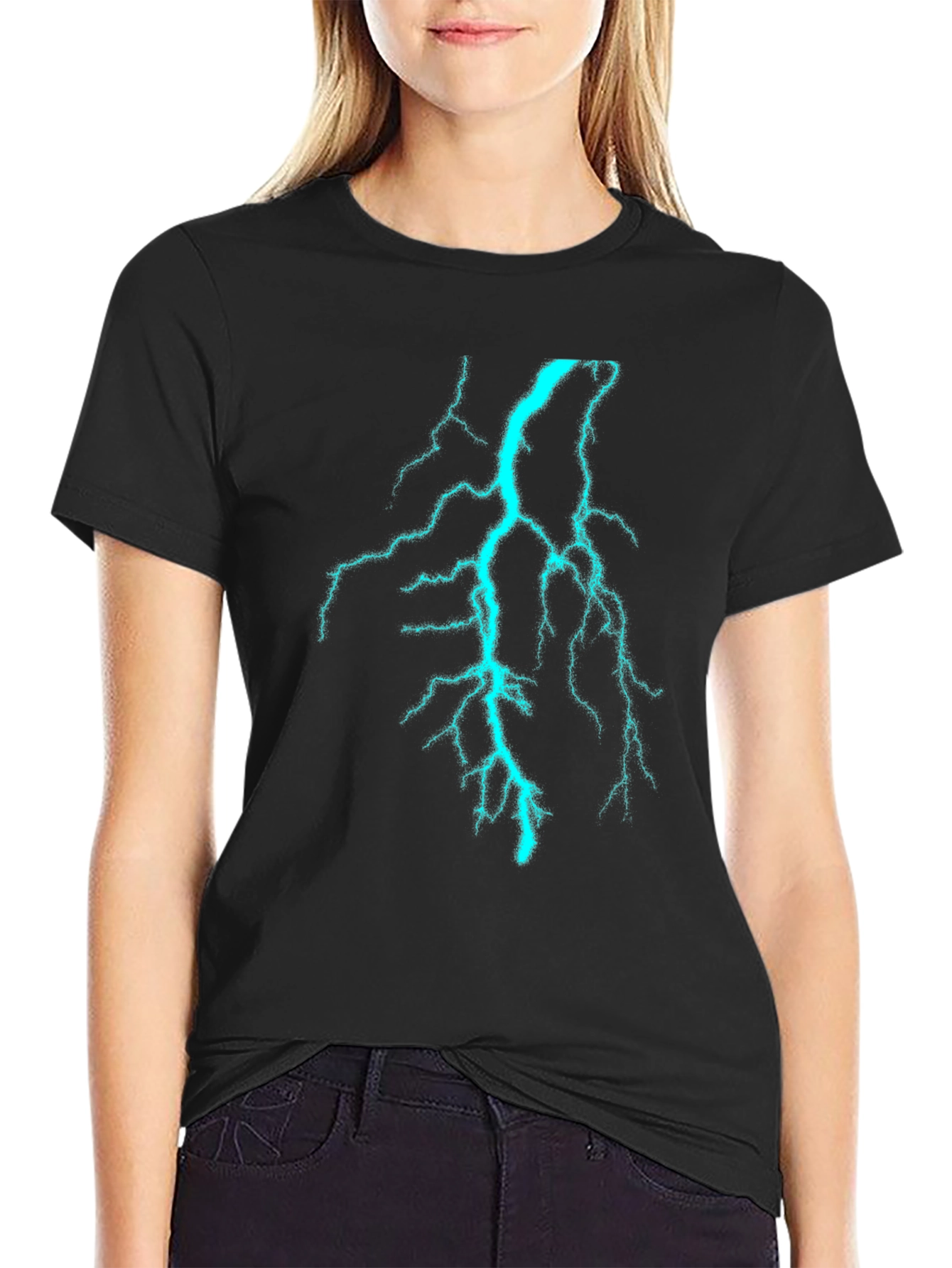 Electric Lightning Bolt Graphic T-Shirt