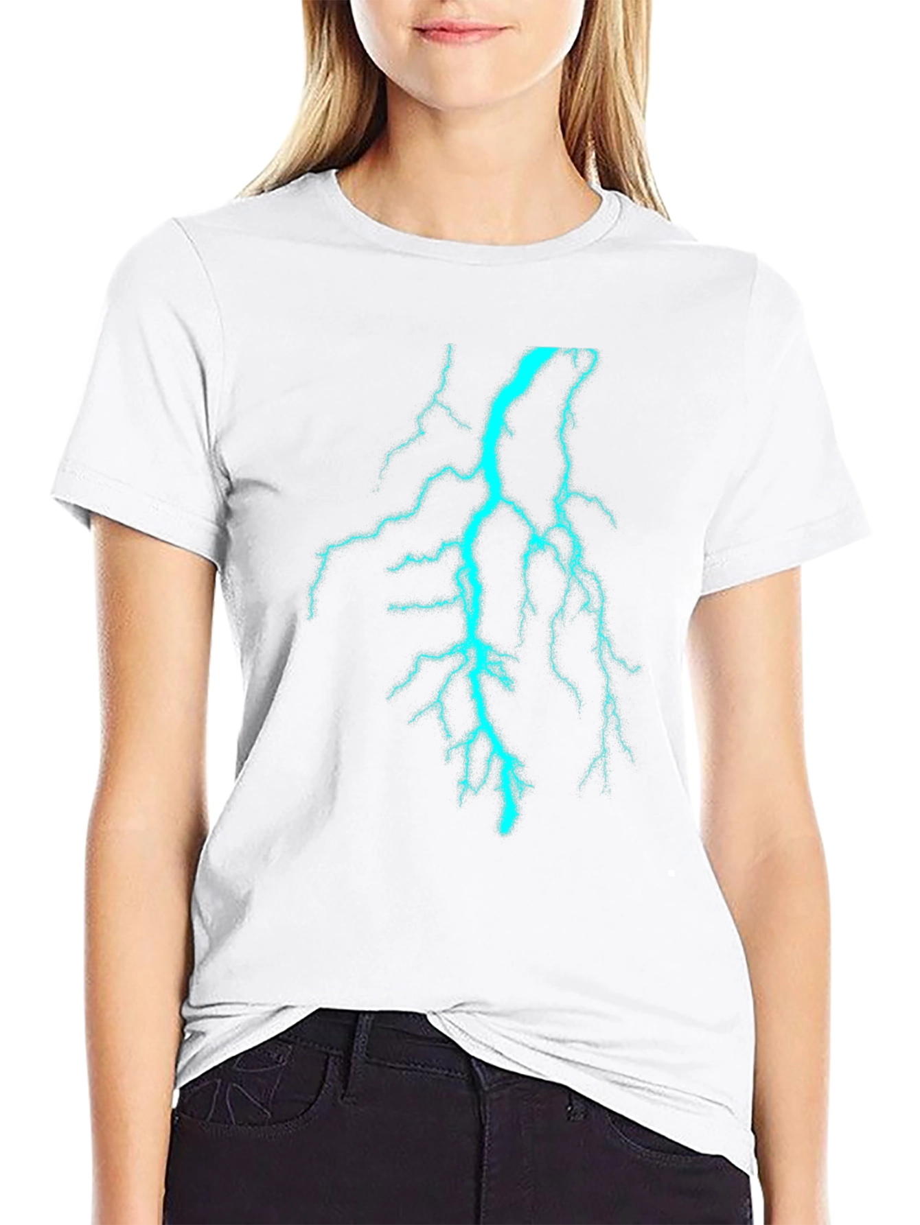 Electric Lightning Bolt Graphic T-Shirt