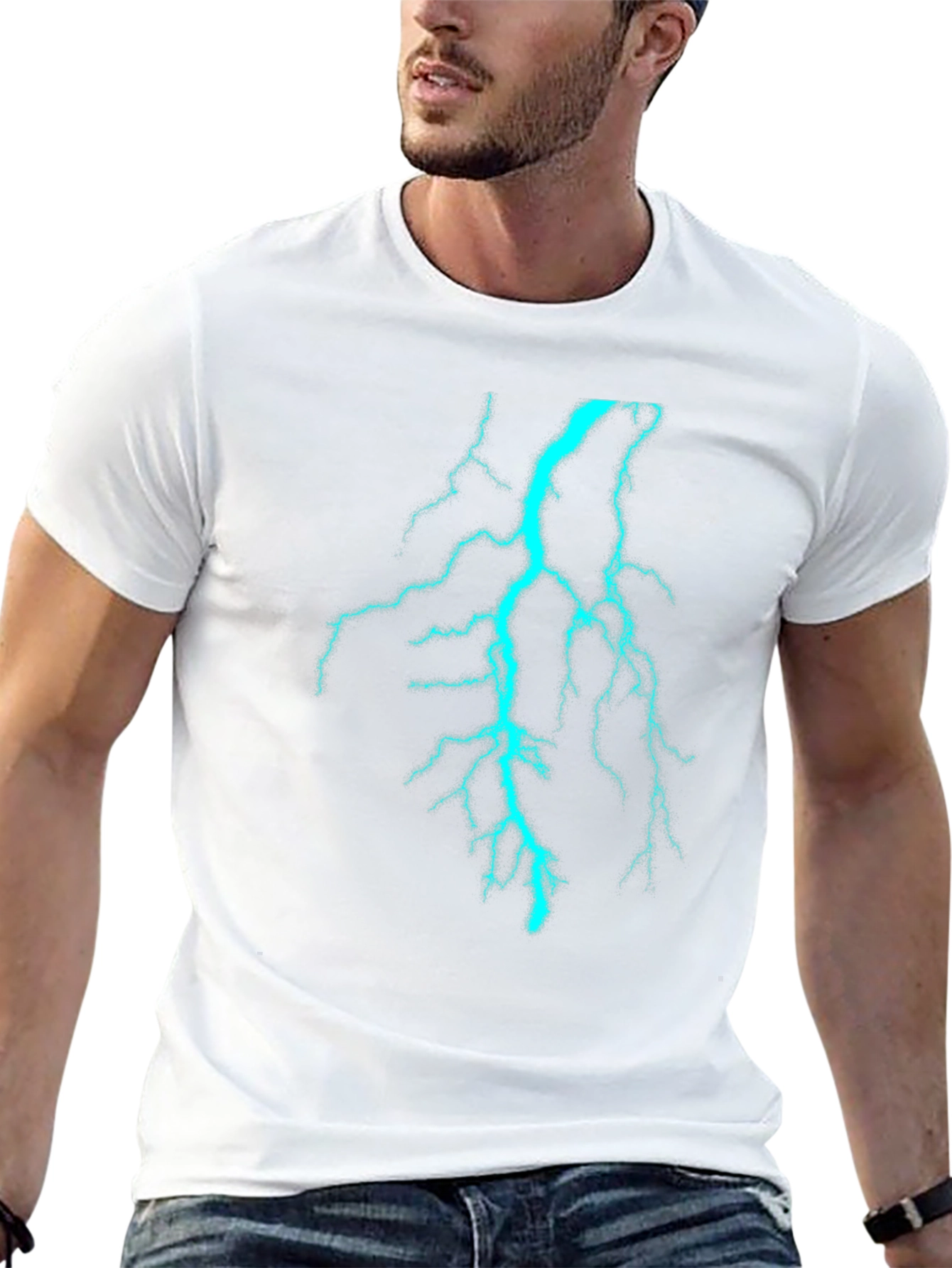 Electric Lightning Bolt Graphic T-Shirt