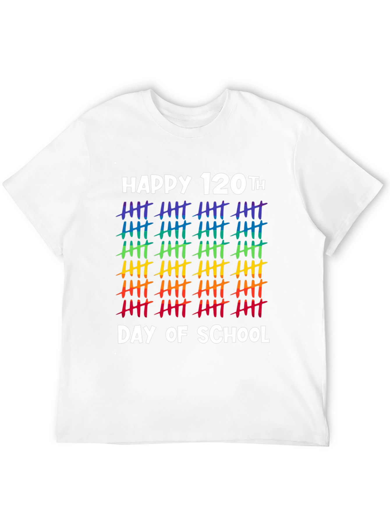 Happy 120th Day of School Rainbow Tally Marks T-Shirt