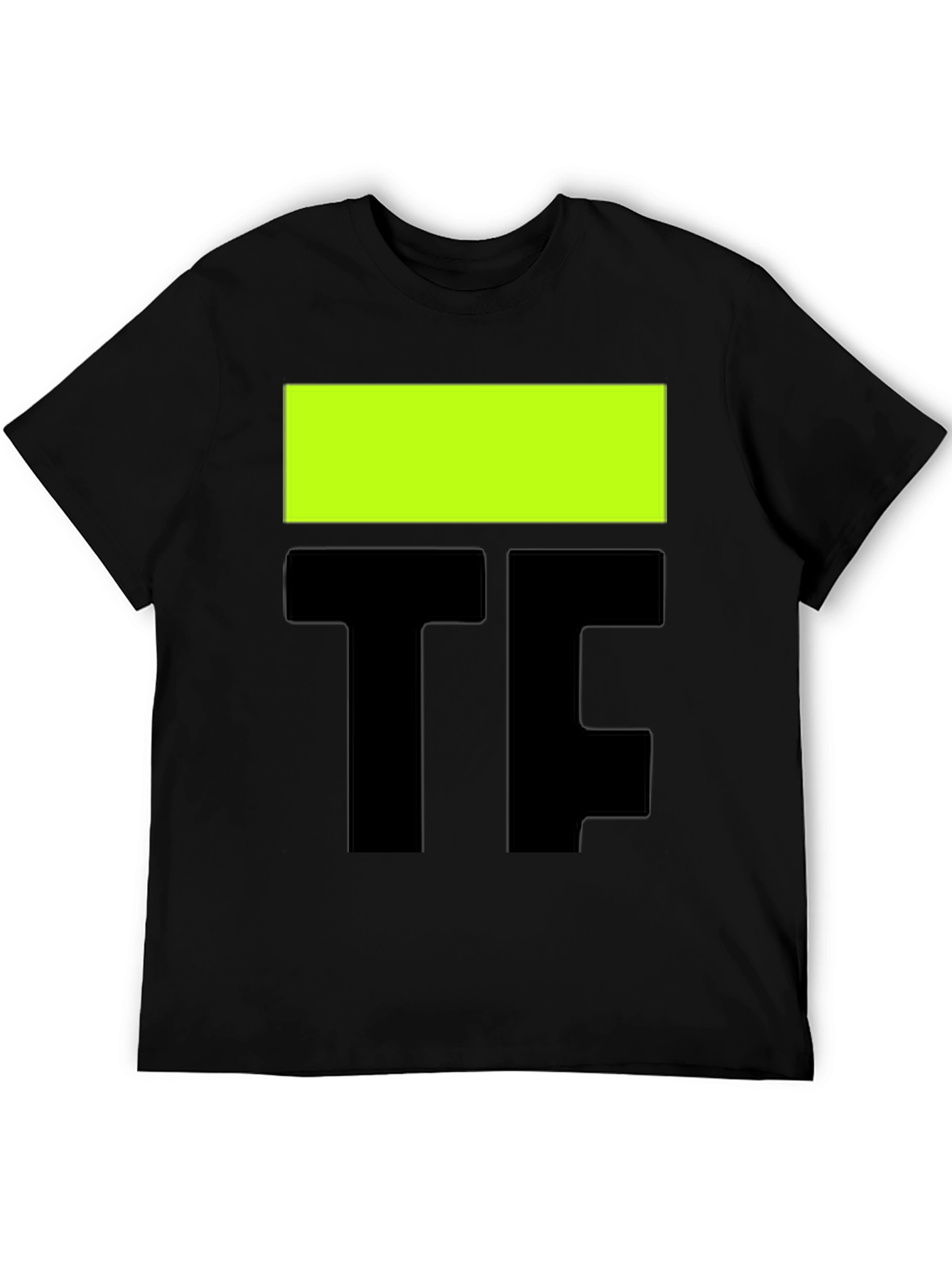 Bold Graphic Tee - Black with Neon Accent