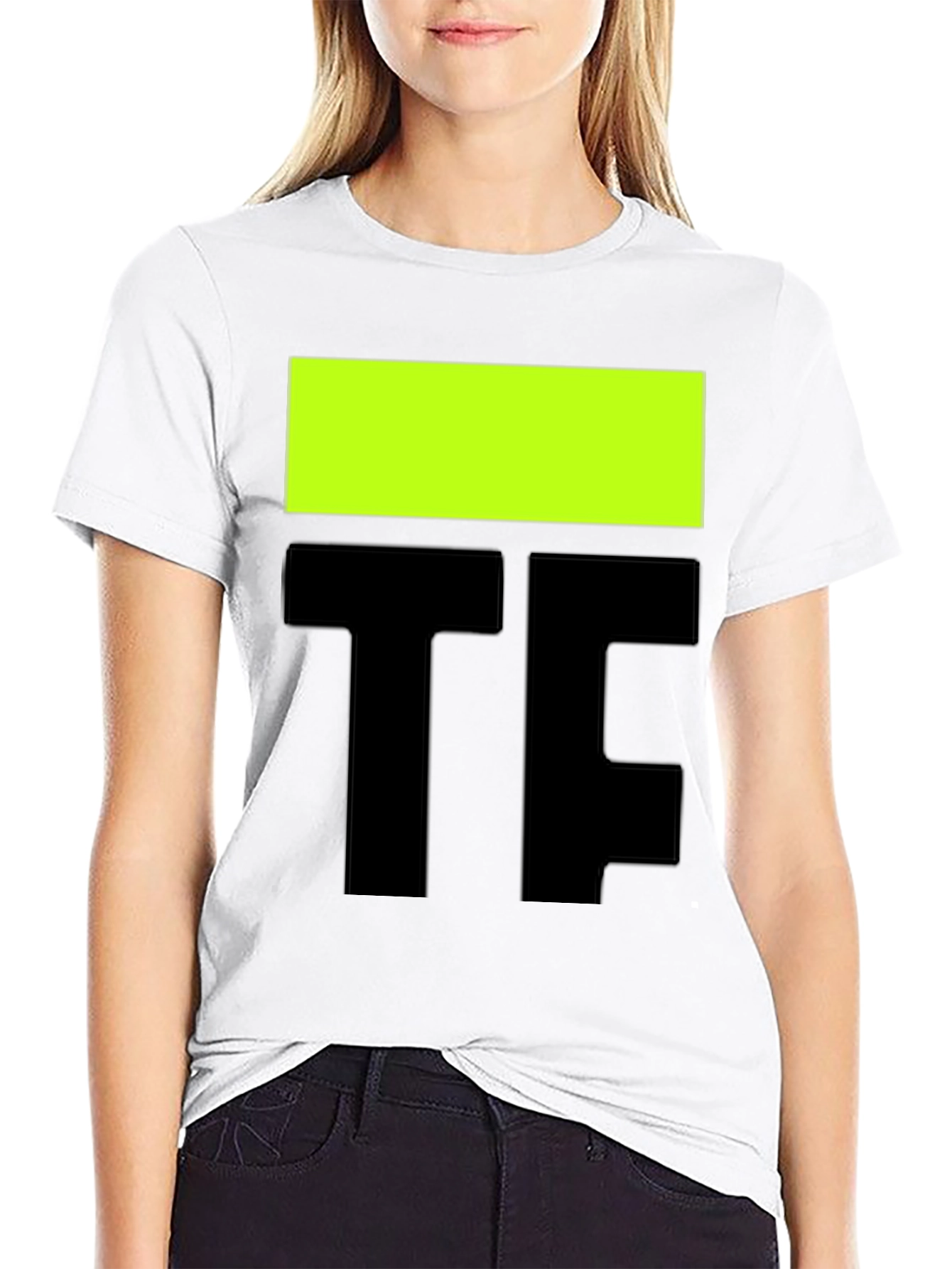 Bold Graphic Tee - Black with Neon Accent