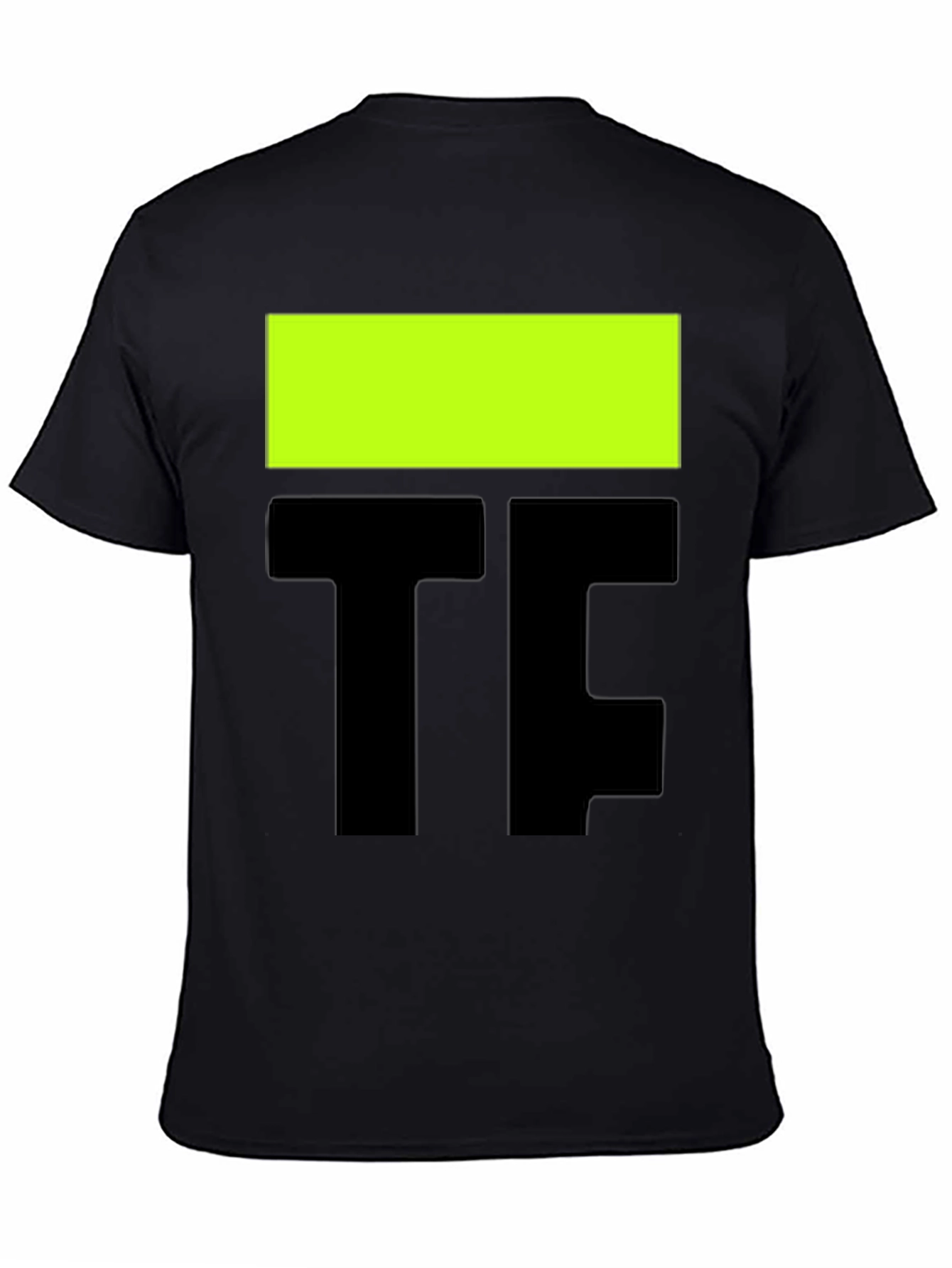 Bold Graphic Tee - Black with Neon Accent