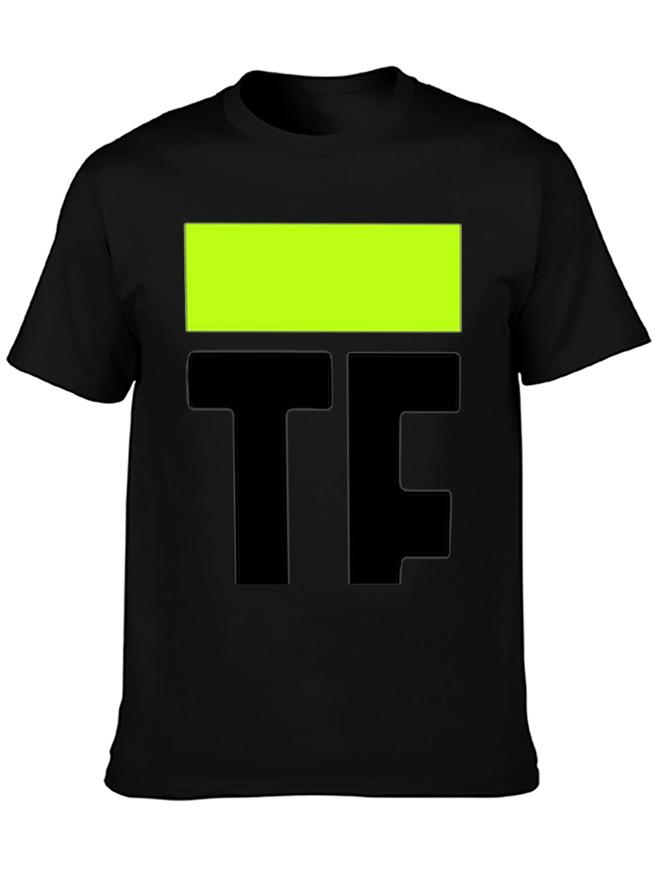 Bold Graphic Tee - Black with Neon Accent