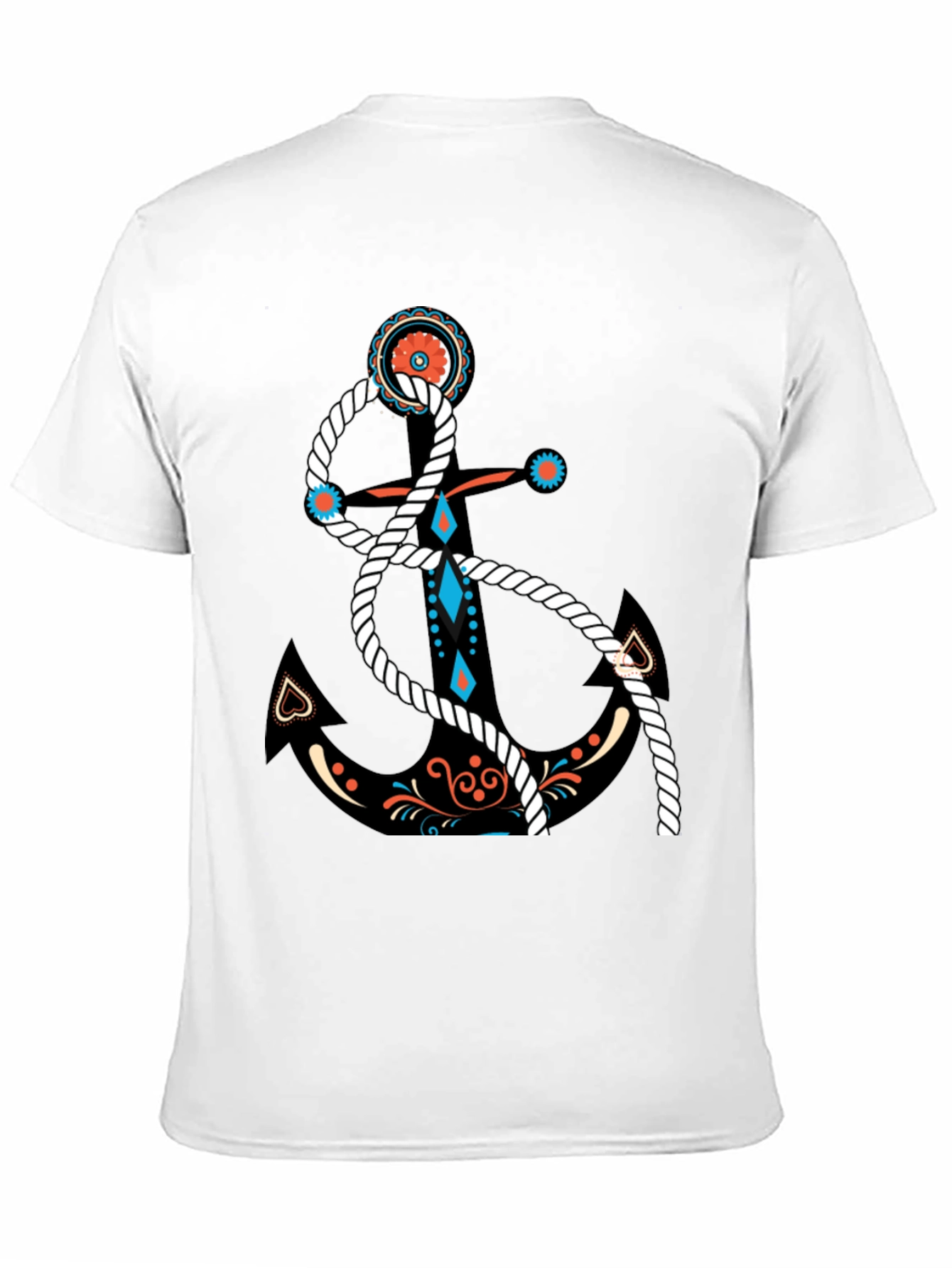 Nautical Anchor Graphic Black T-Shirt