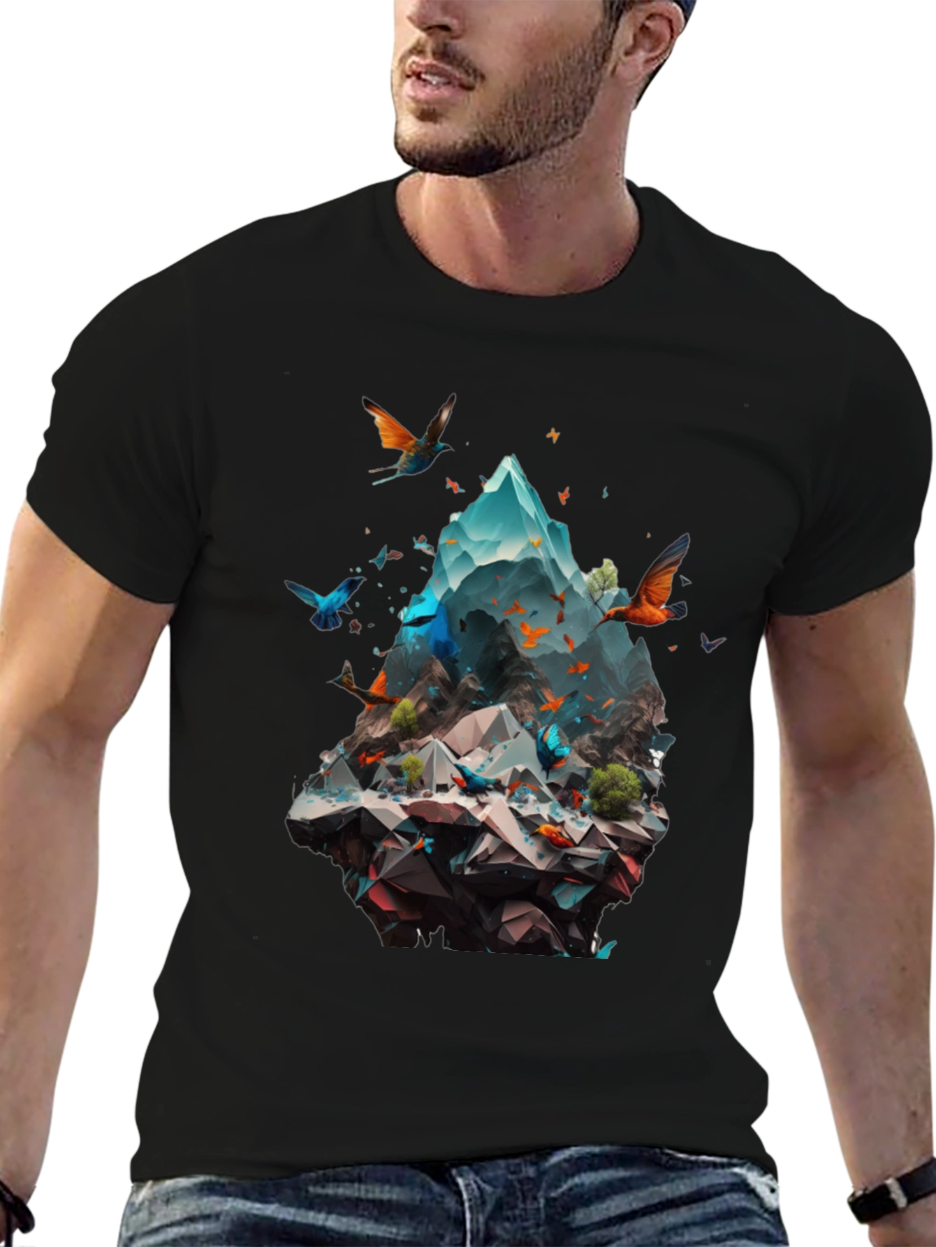 Mountain & Butterfly Graphic Tee