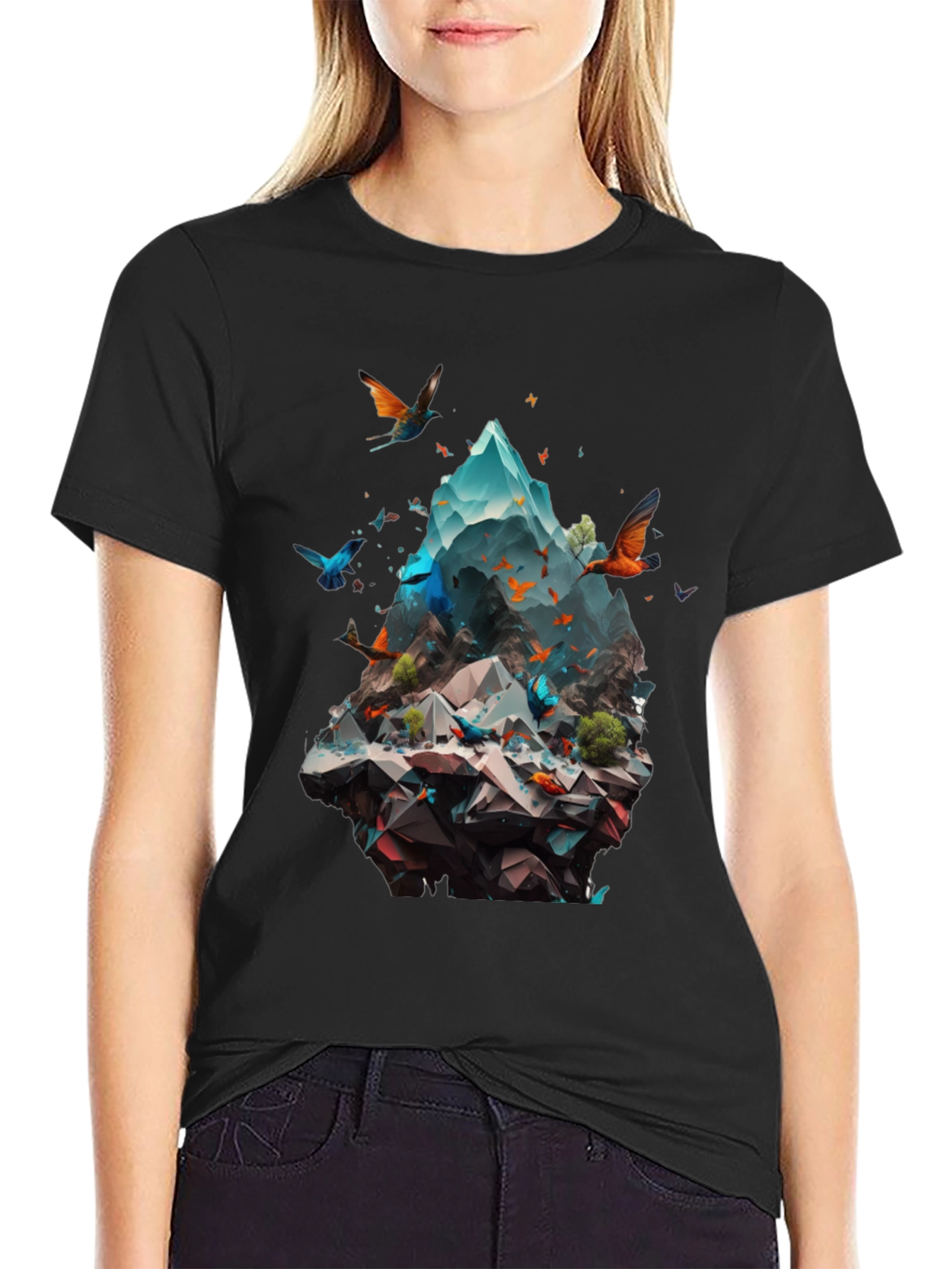 Mountain & Butterfly Graphic Tee