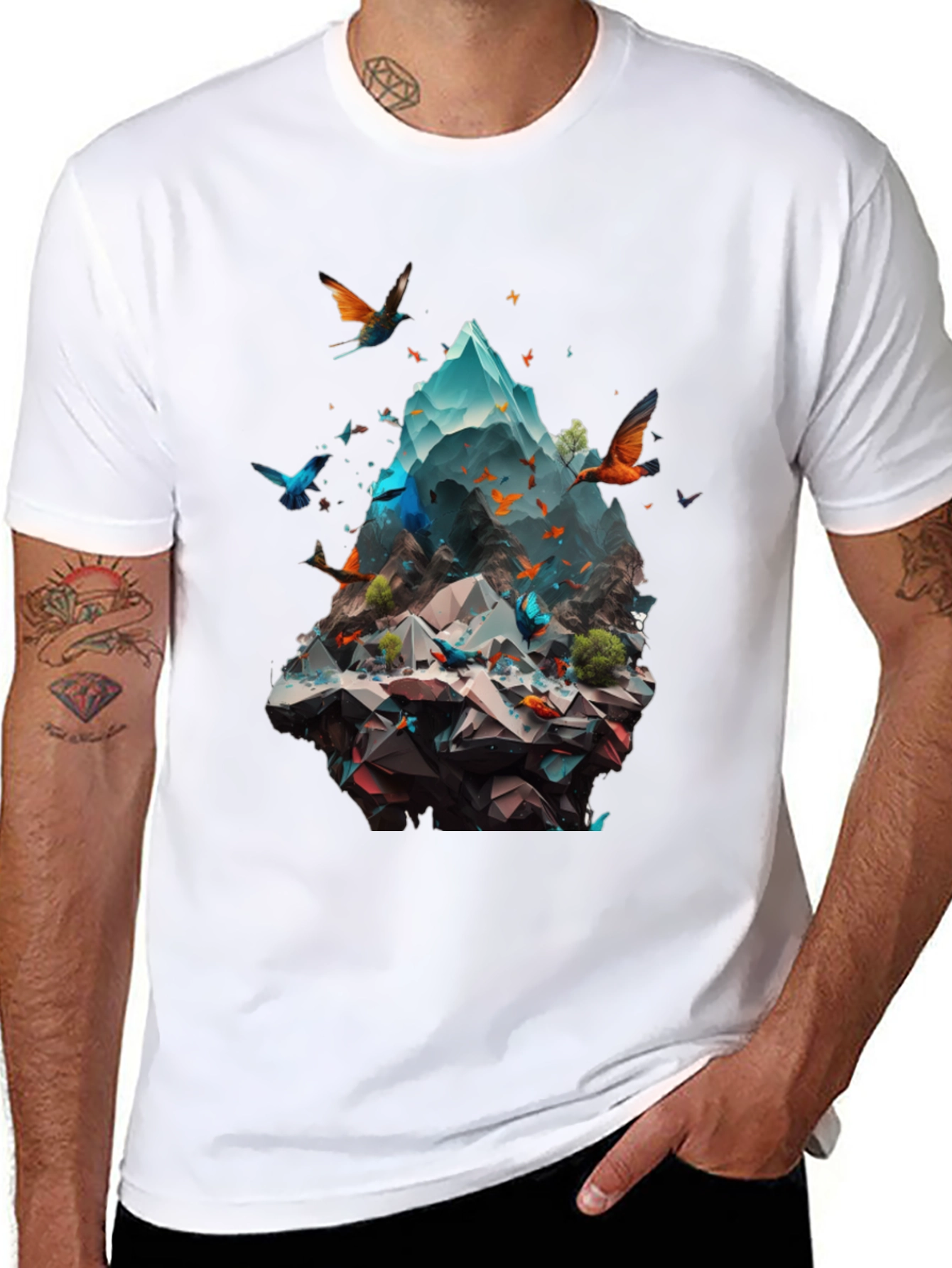 Mountain & Butterfly Graphic Tee