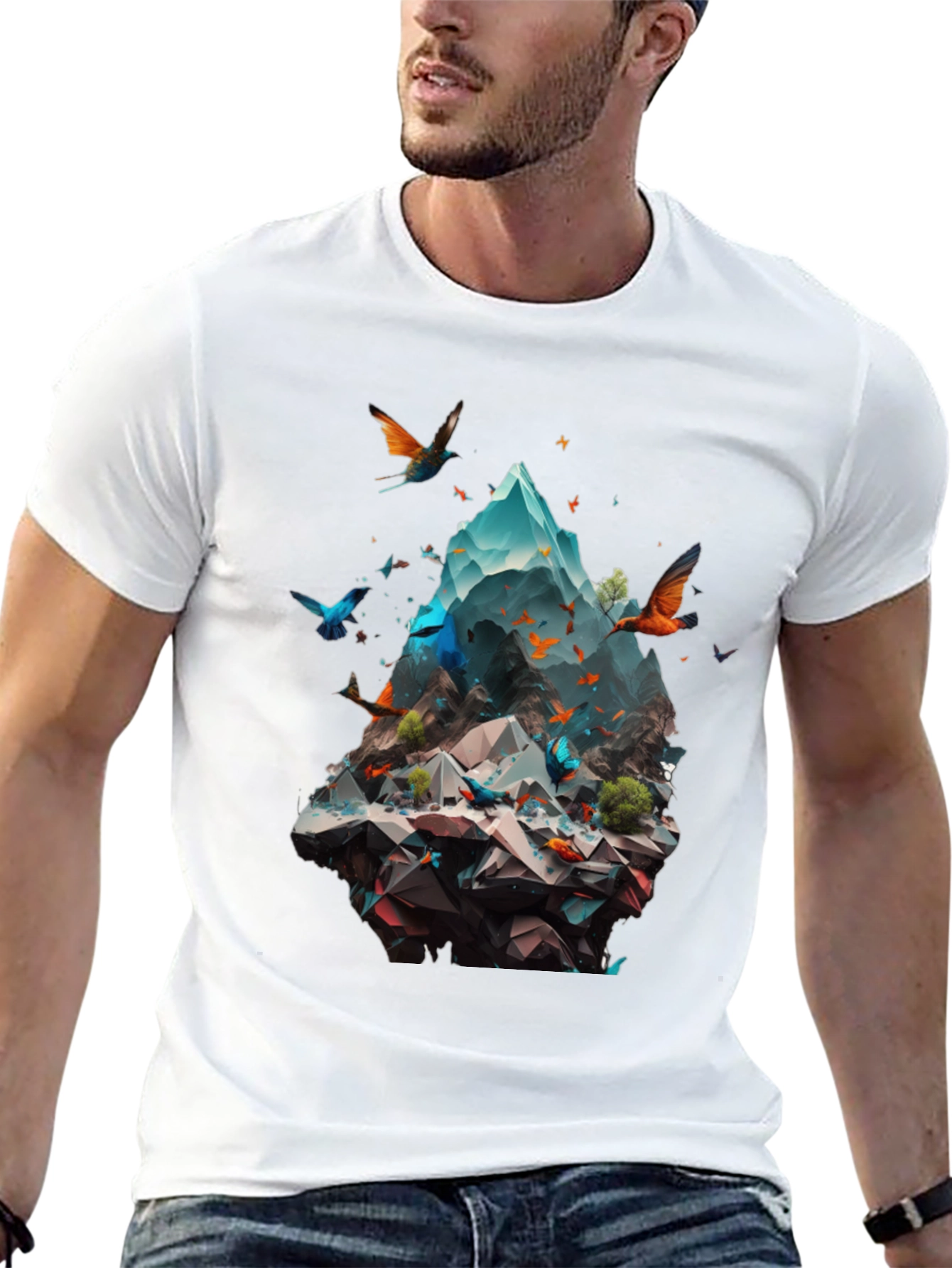 Mountain & Butterfly Graphic Tee
