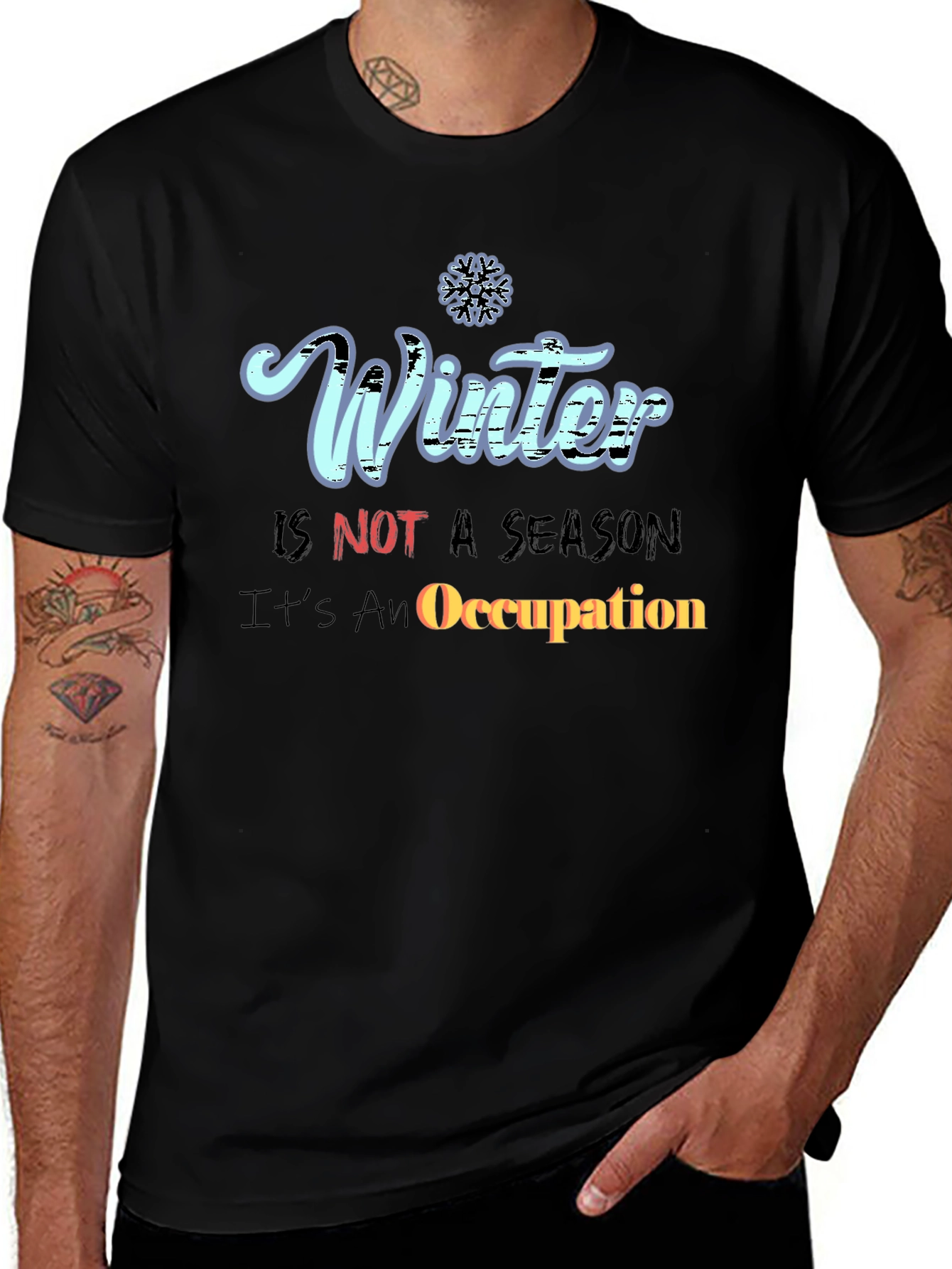 Winter Occupation Graphic Tee - Funny Winter Saying