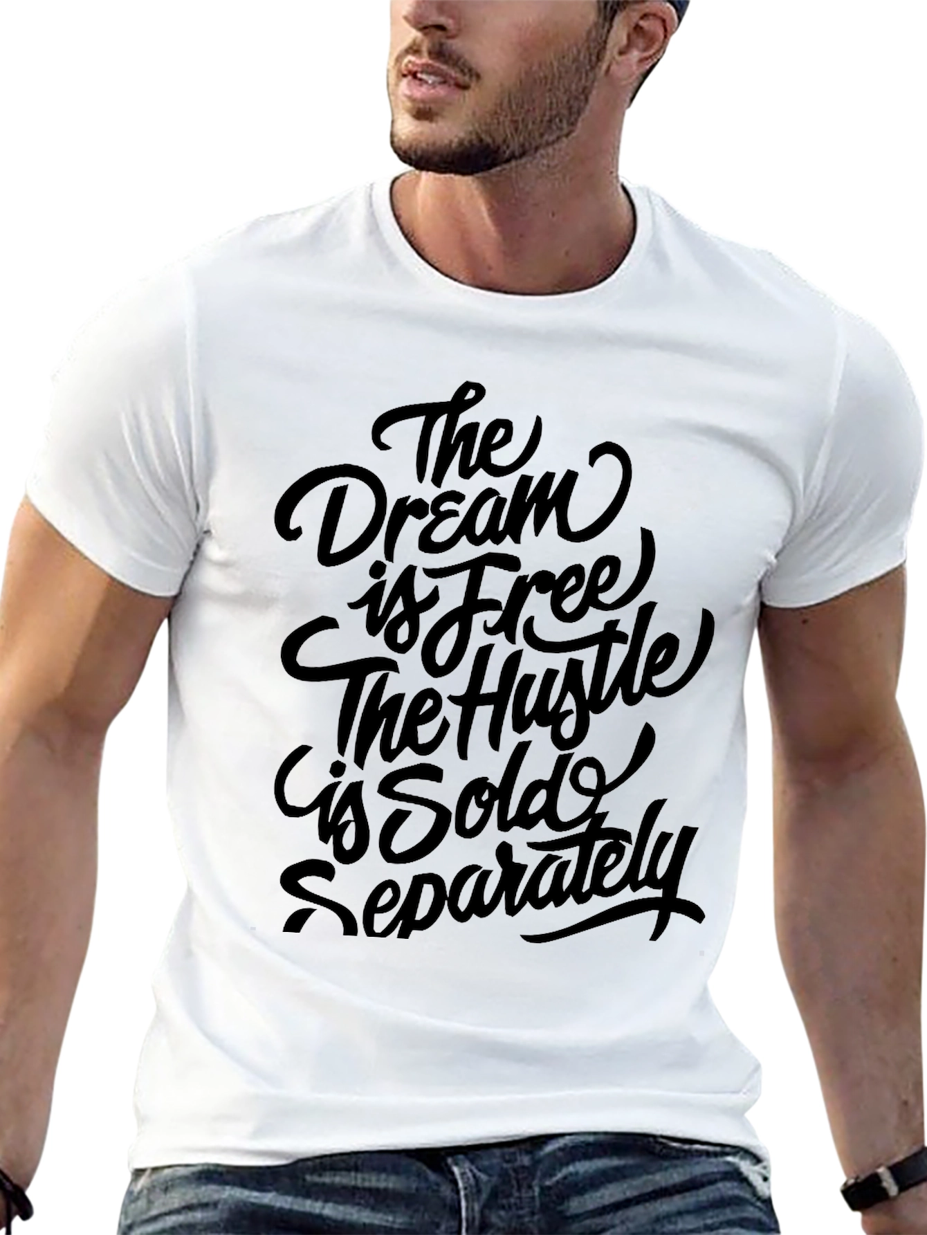 Dream is Free Hustle Sold Separately Black Graphic Tee