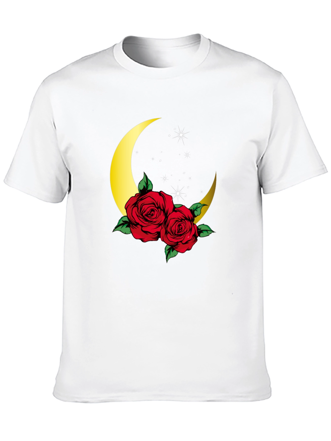 Crescent Moon Roses Graphic Tee