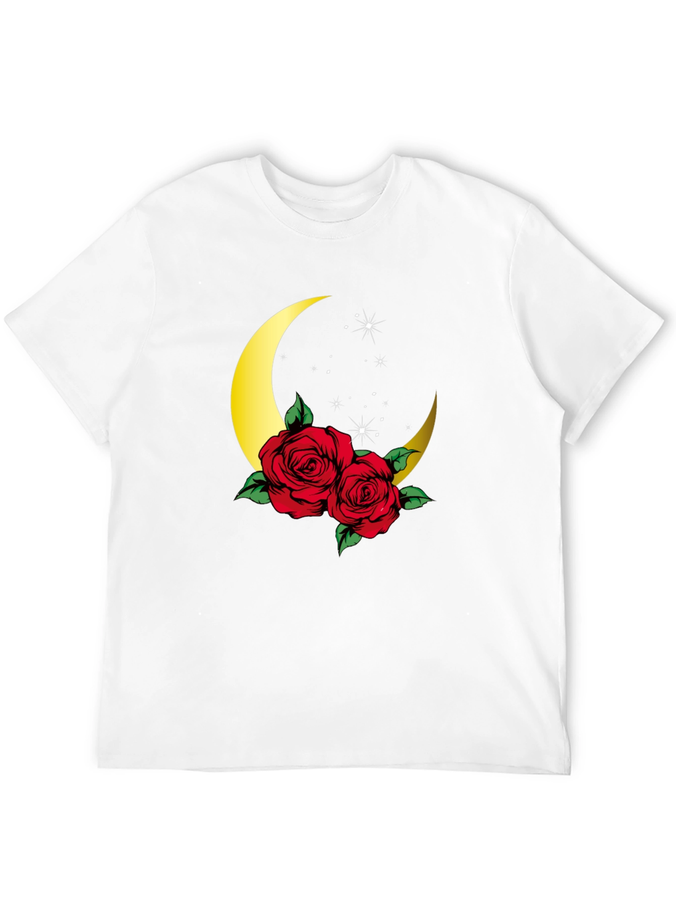 Crescent Moon Roses Graphic Tee