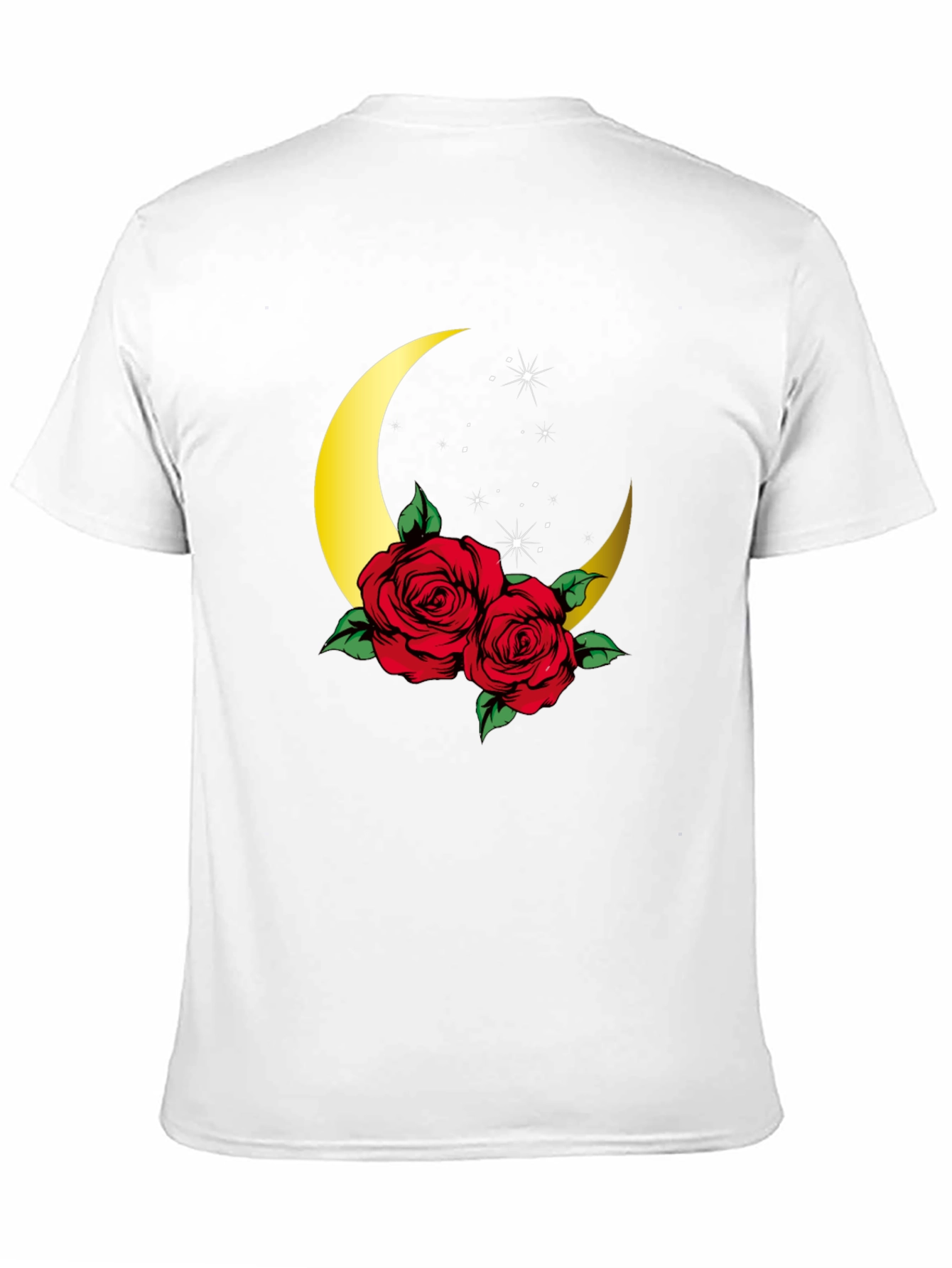 Crescent Moon Roses Graphic Tee