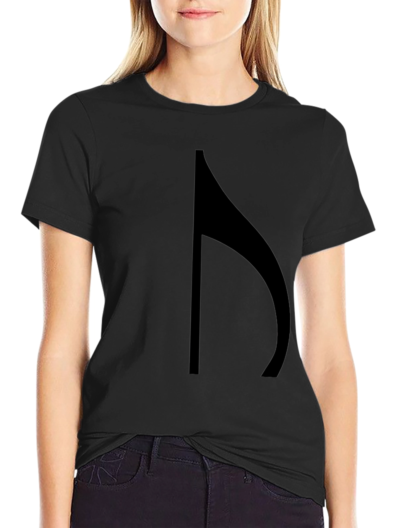 Unique Black Music Note Graphic Tee