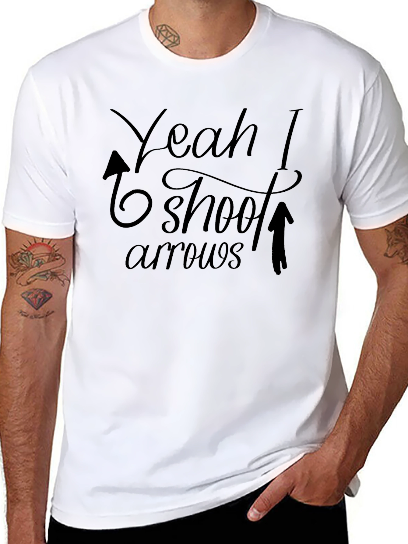 Yeah I Shoot Arrows Black T-Shirt Archery