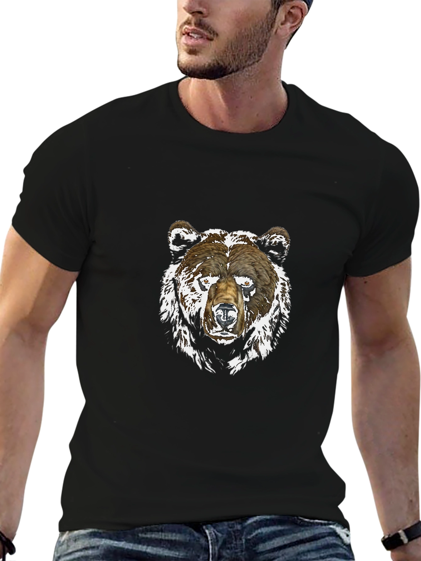 Bear Graphic Black T-Shirt