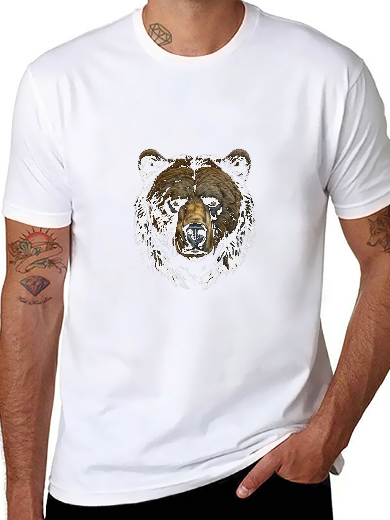Bear Graphic Black T-Shirt