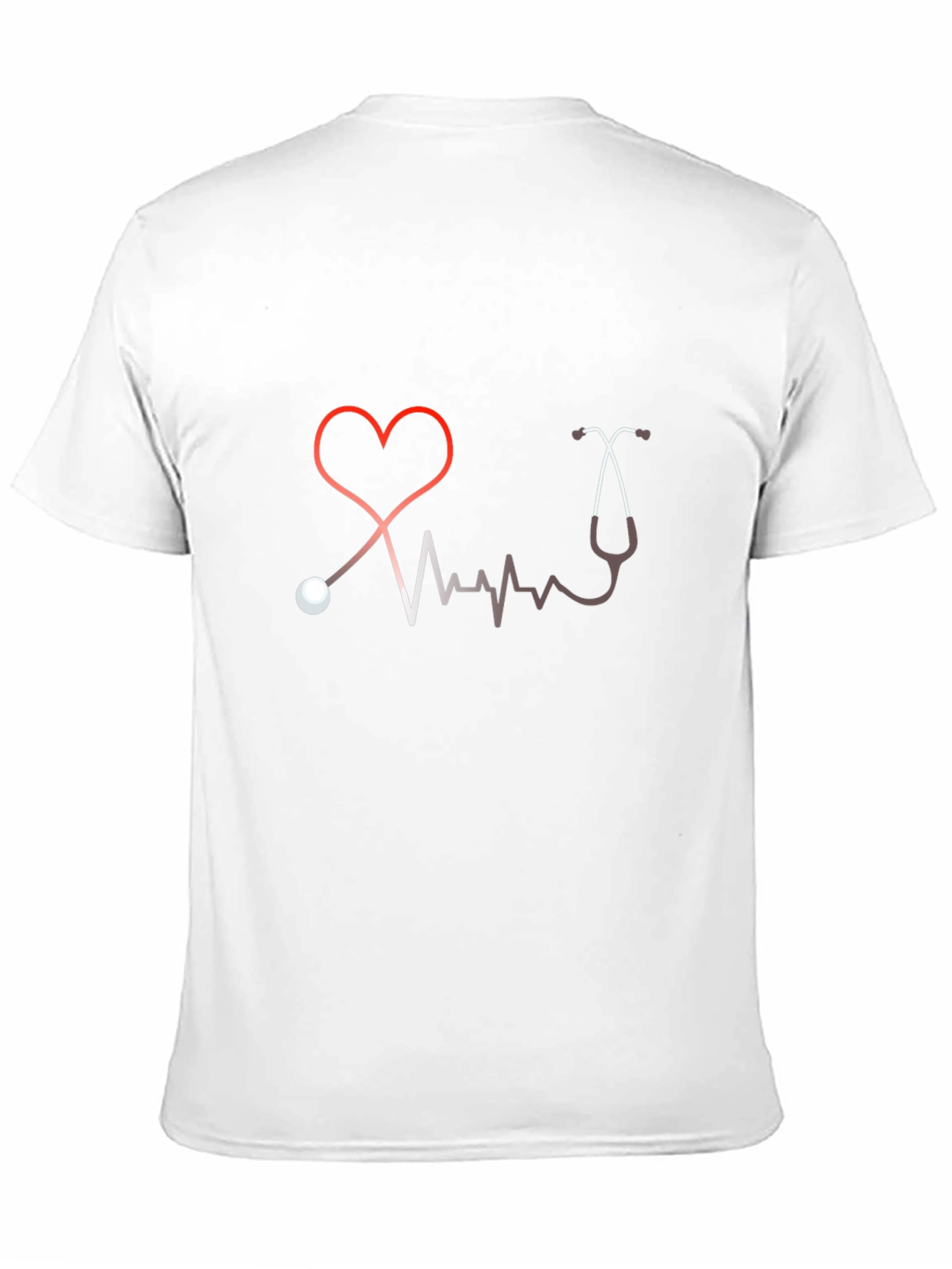 Heartbeat Stethoscope Graphic T-Shirt - Medical Love