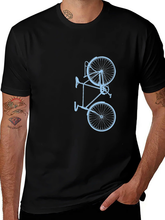 Mens Black Bike Graphic Tee