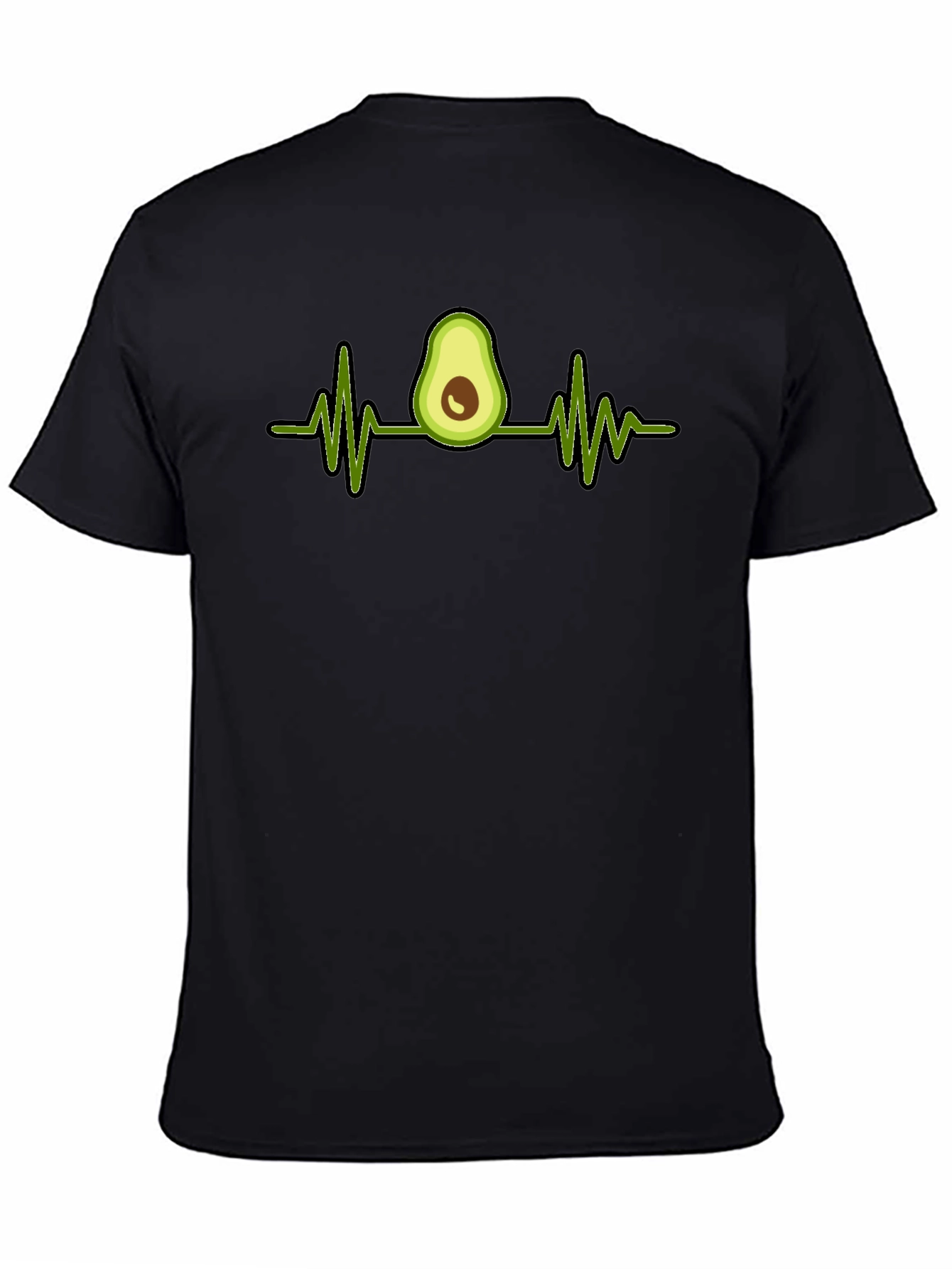 Avocado Heartbeat Graphic Tee - Mens Black T-Shirt