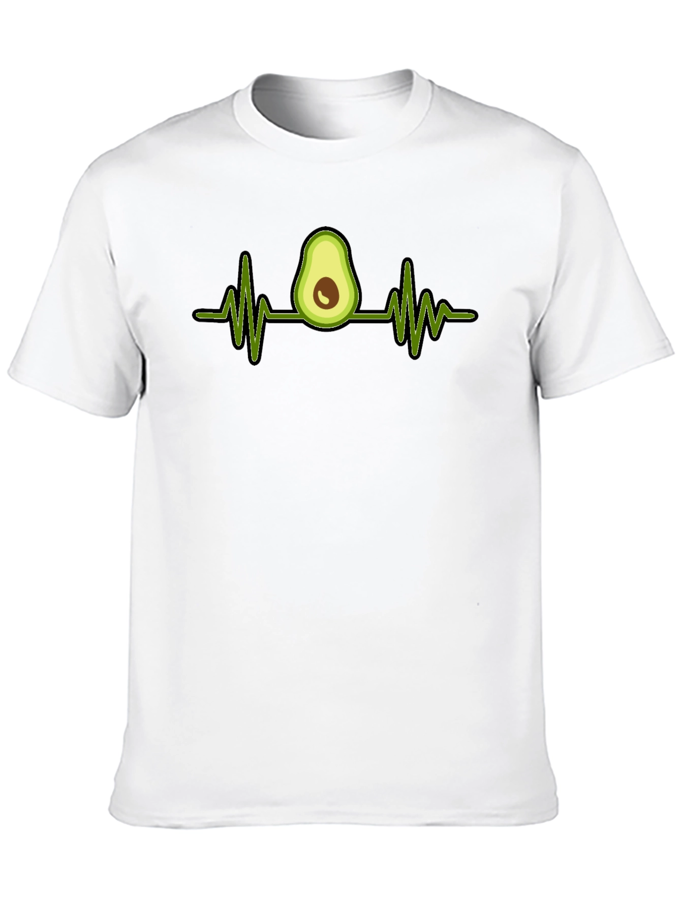 Avocado Heartbeat Graphic Tee - Mens Black T-Shirt