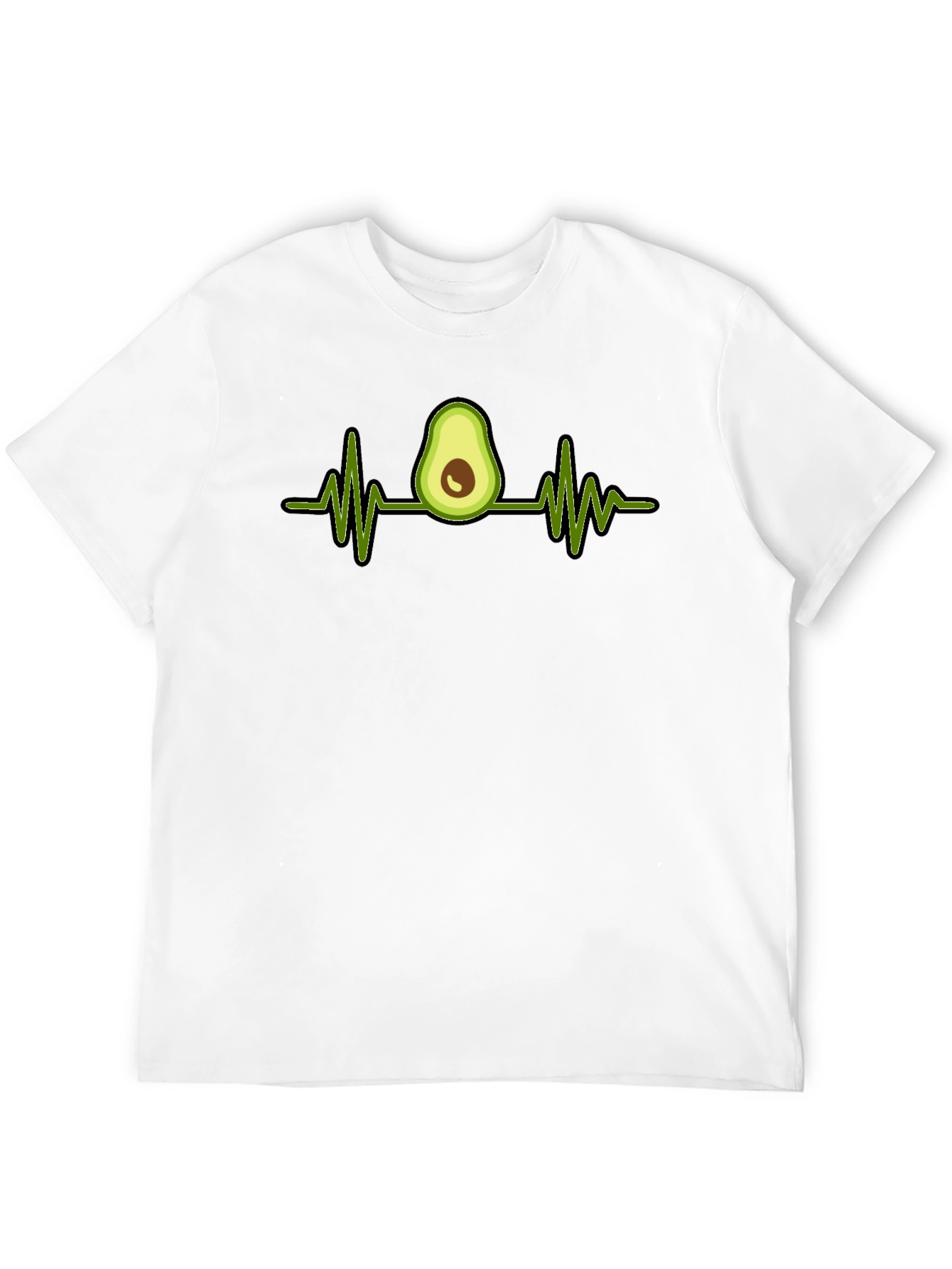 Avocado Heartbeat Graphic Tee - Mens Black T-Shirt