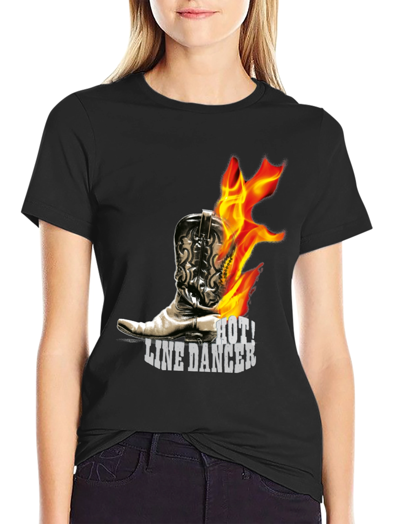 Hot Line Dancer T-Shirt - Country Western Style