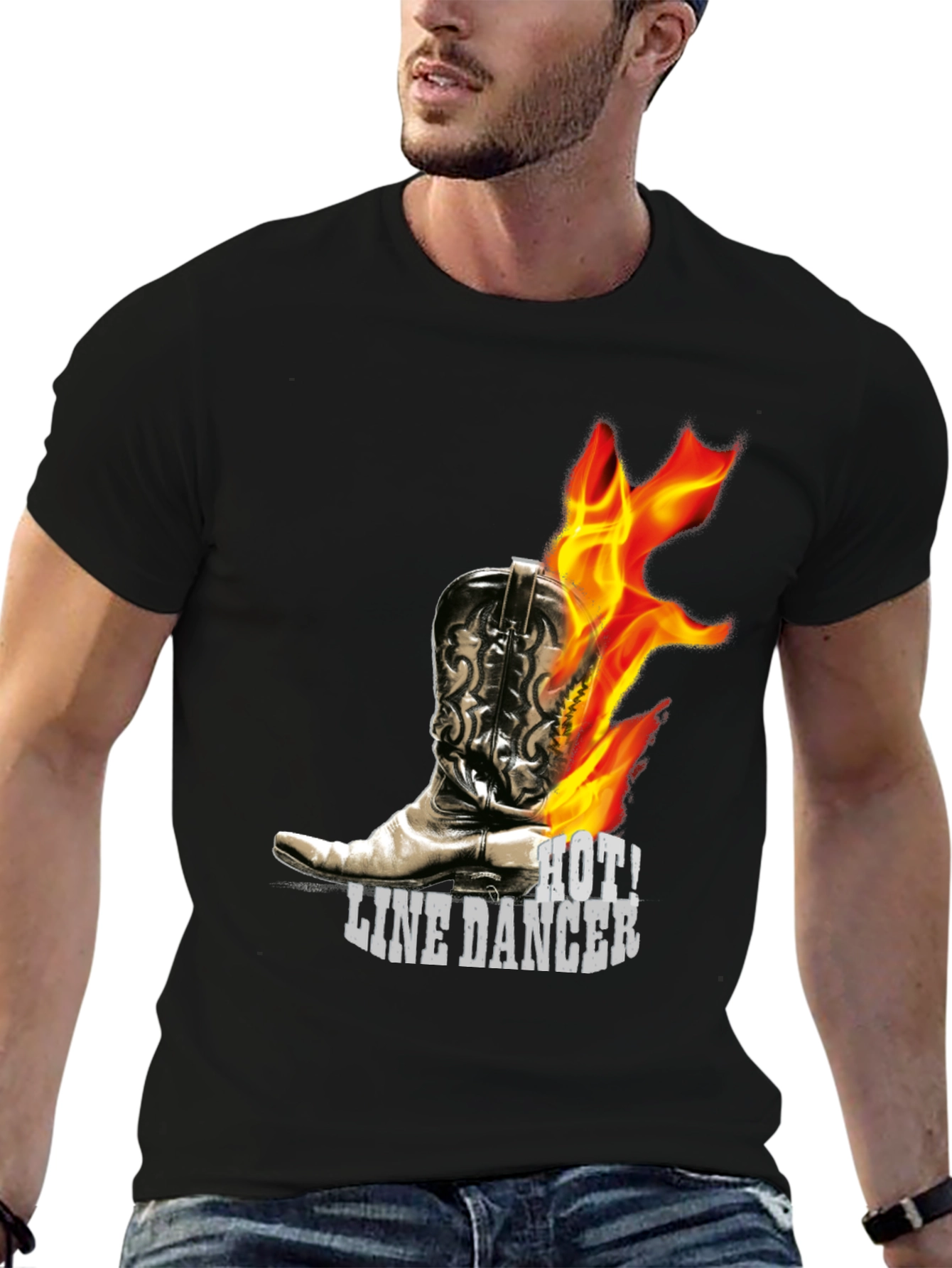 Hot Line Dancer T-Shirt - Country Western Style