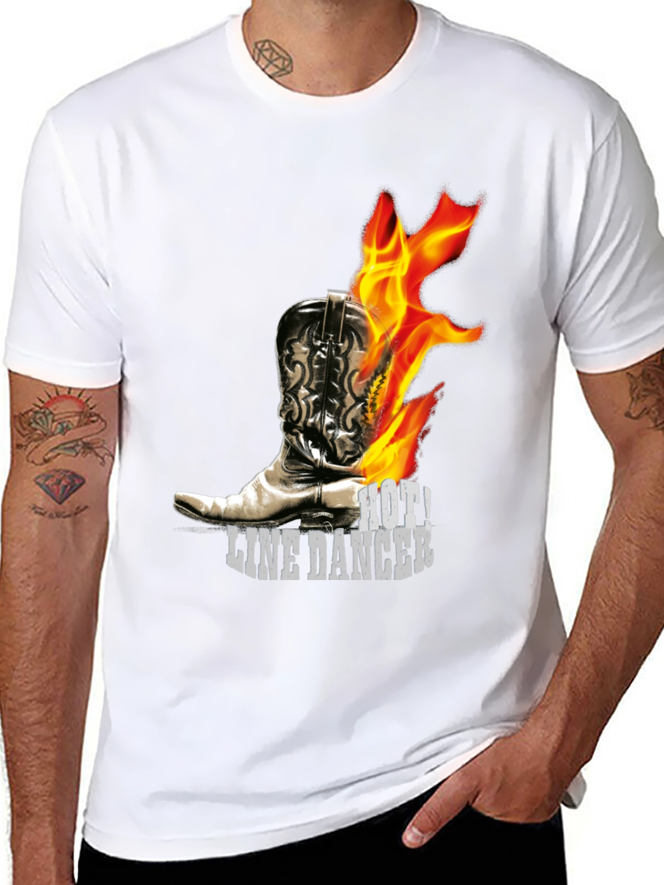 Hot Line Dancer T-Shirt - Country Western Style