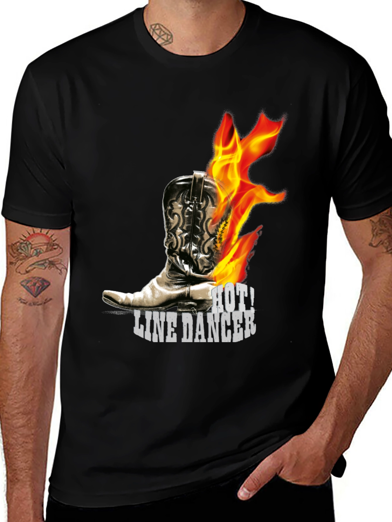 Hot Line Dancer T-Shirt - Country Western Style
