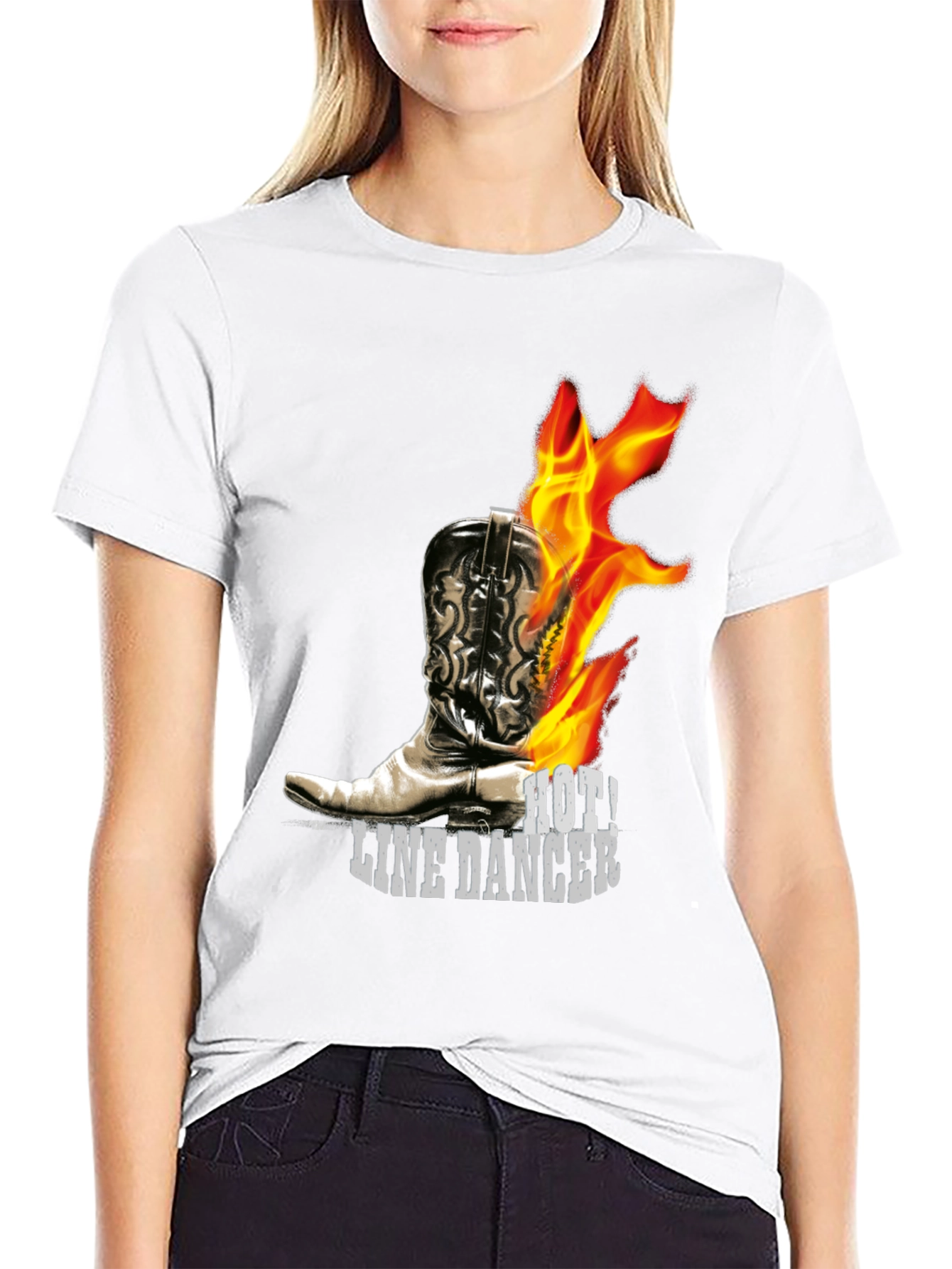 Hot Line Dancer T-Shirt - Country Western Style