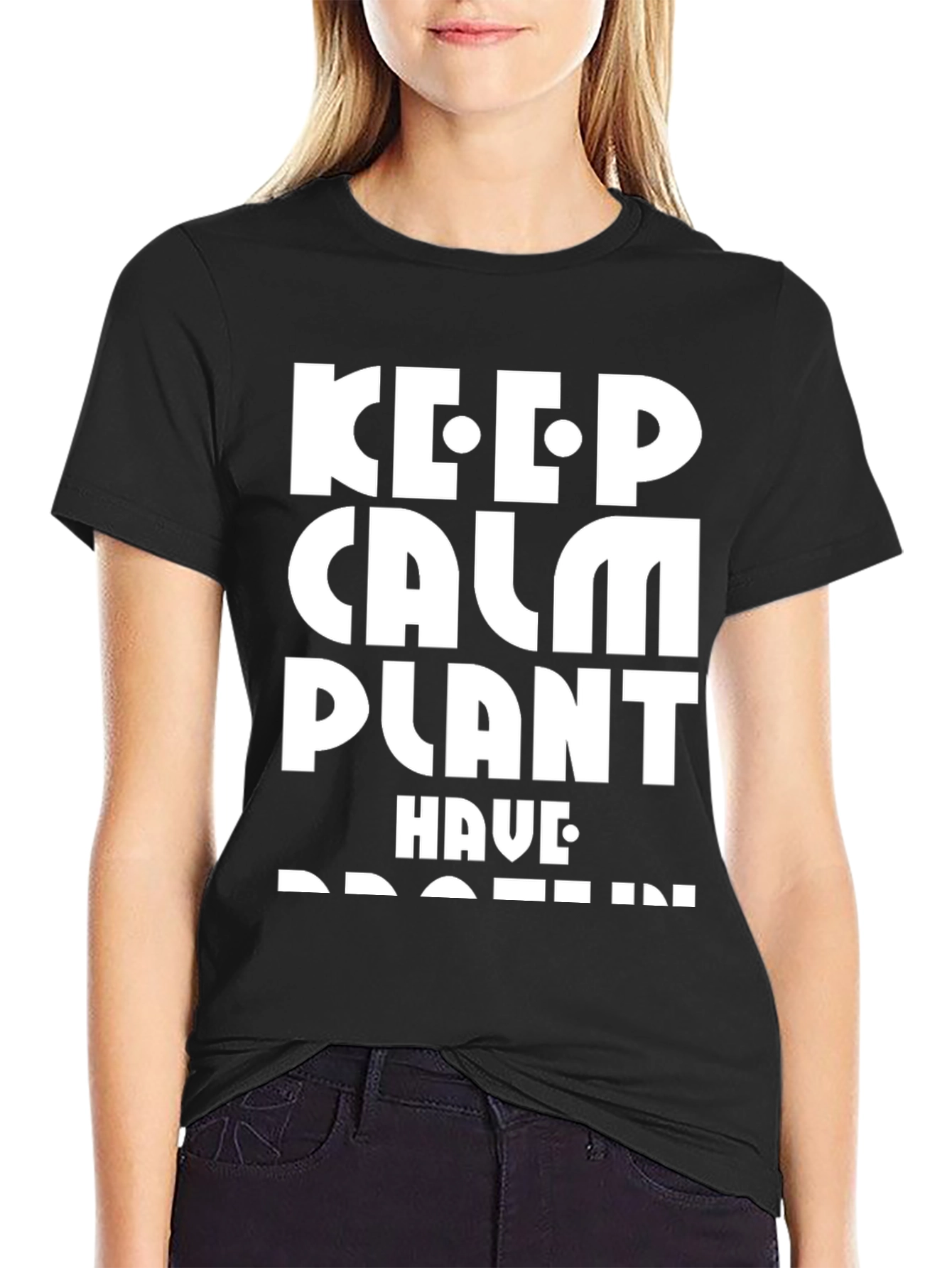 Keep Calm Plant Have Protein Vegan T-Shirt