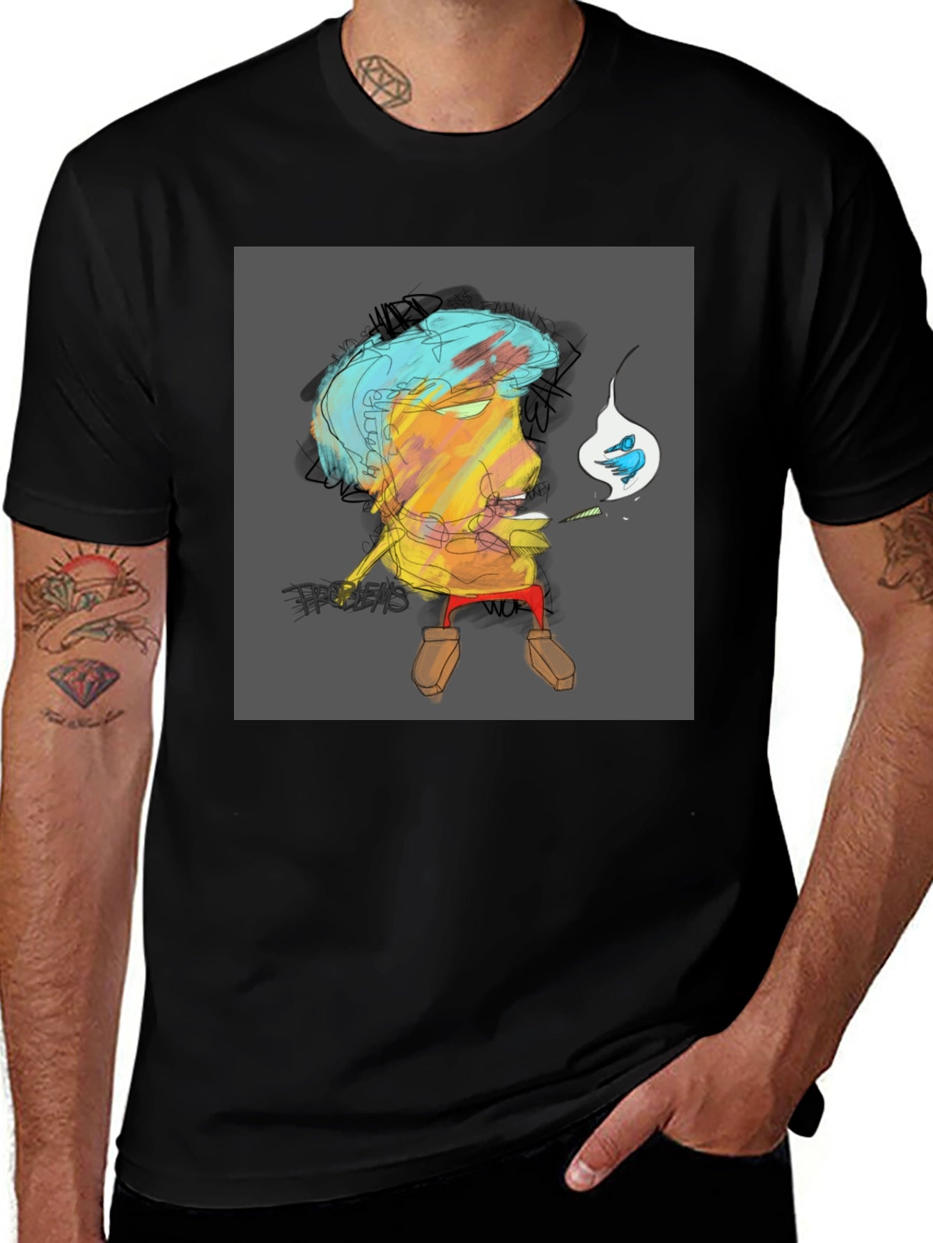 Sketchy Character Graphic Tee