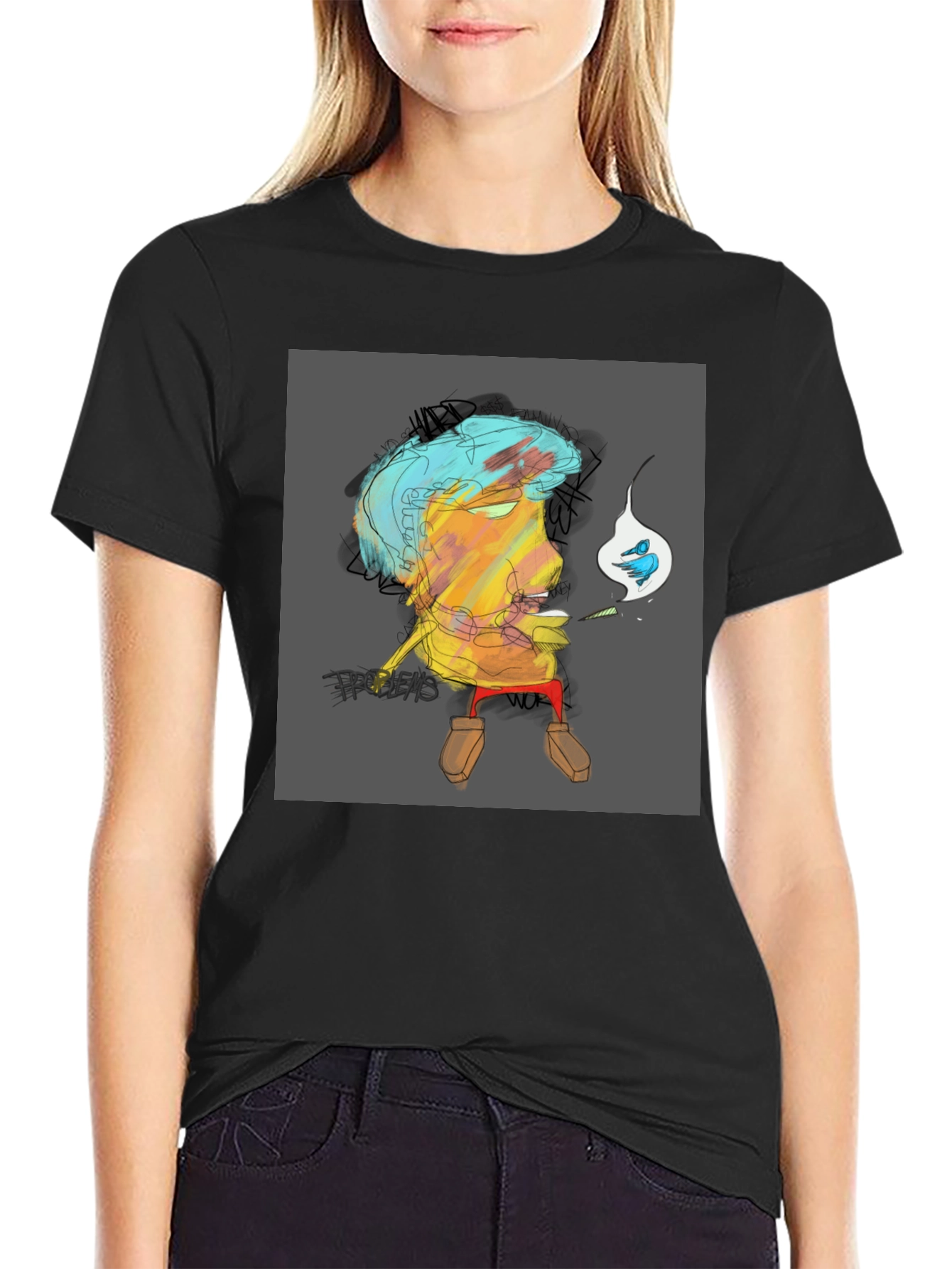 Sketchy Character Graphic Tee