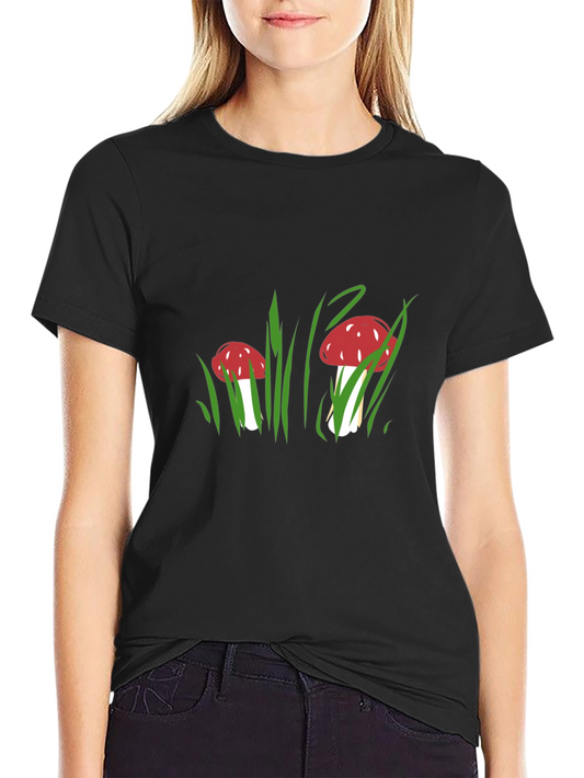 Mushroom Graphic Tee - Funky Nature Shirt