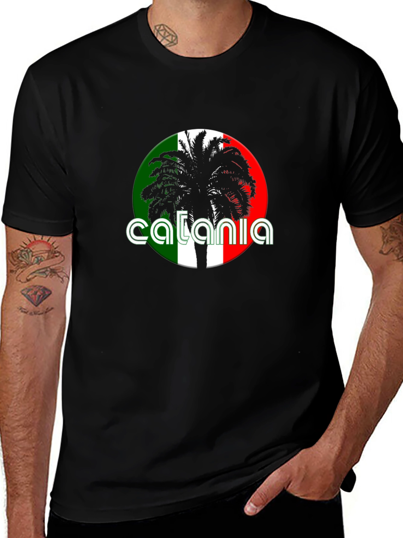 Catania Italy Palm Tree T-Shirt