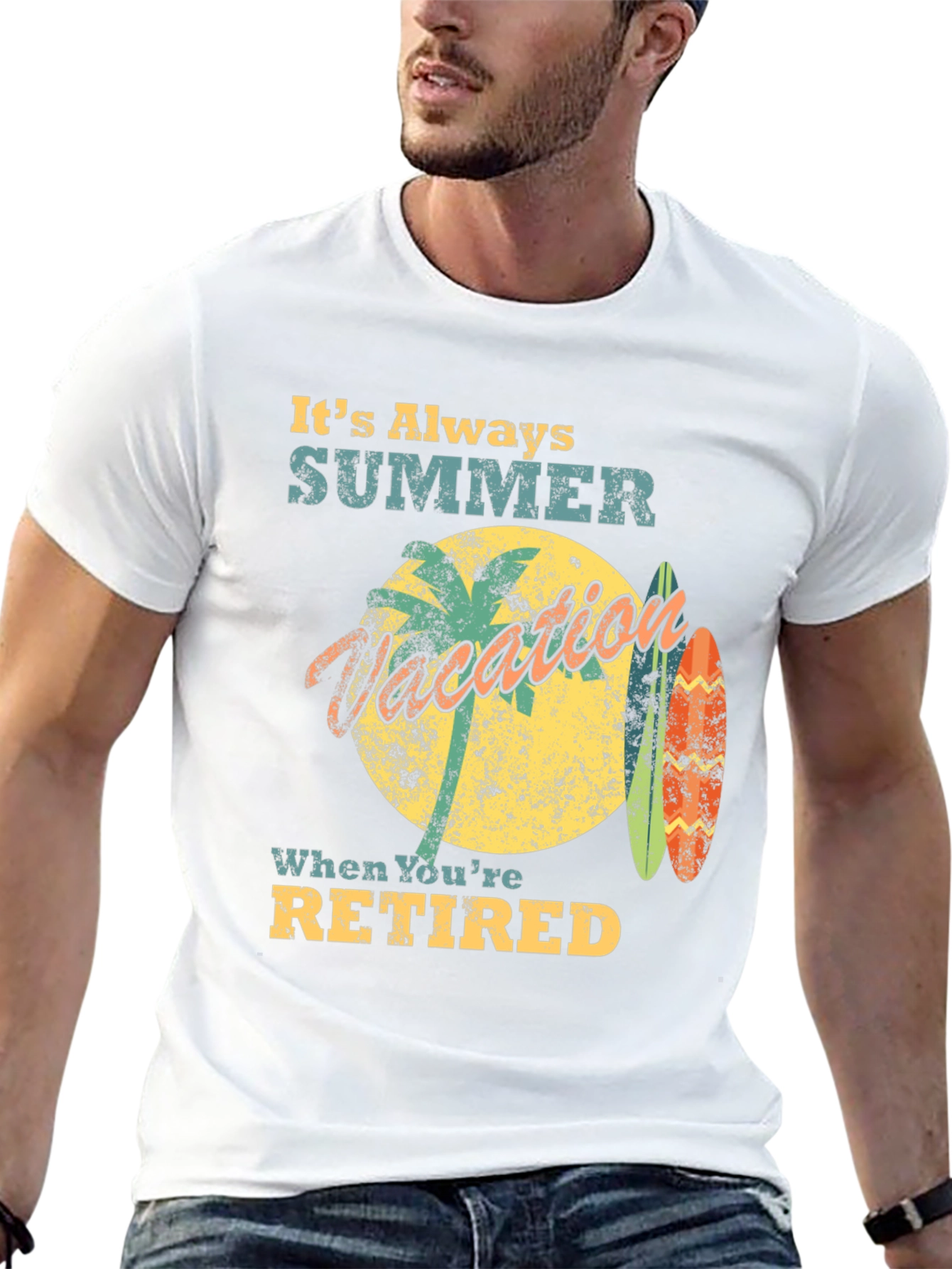 Retired Summer Vacation Graphic Tee