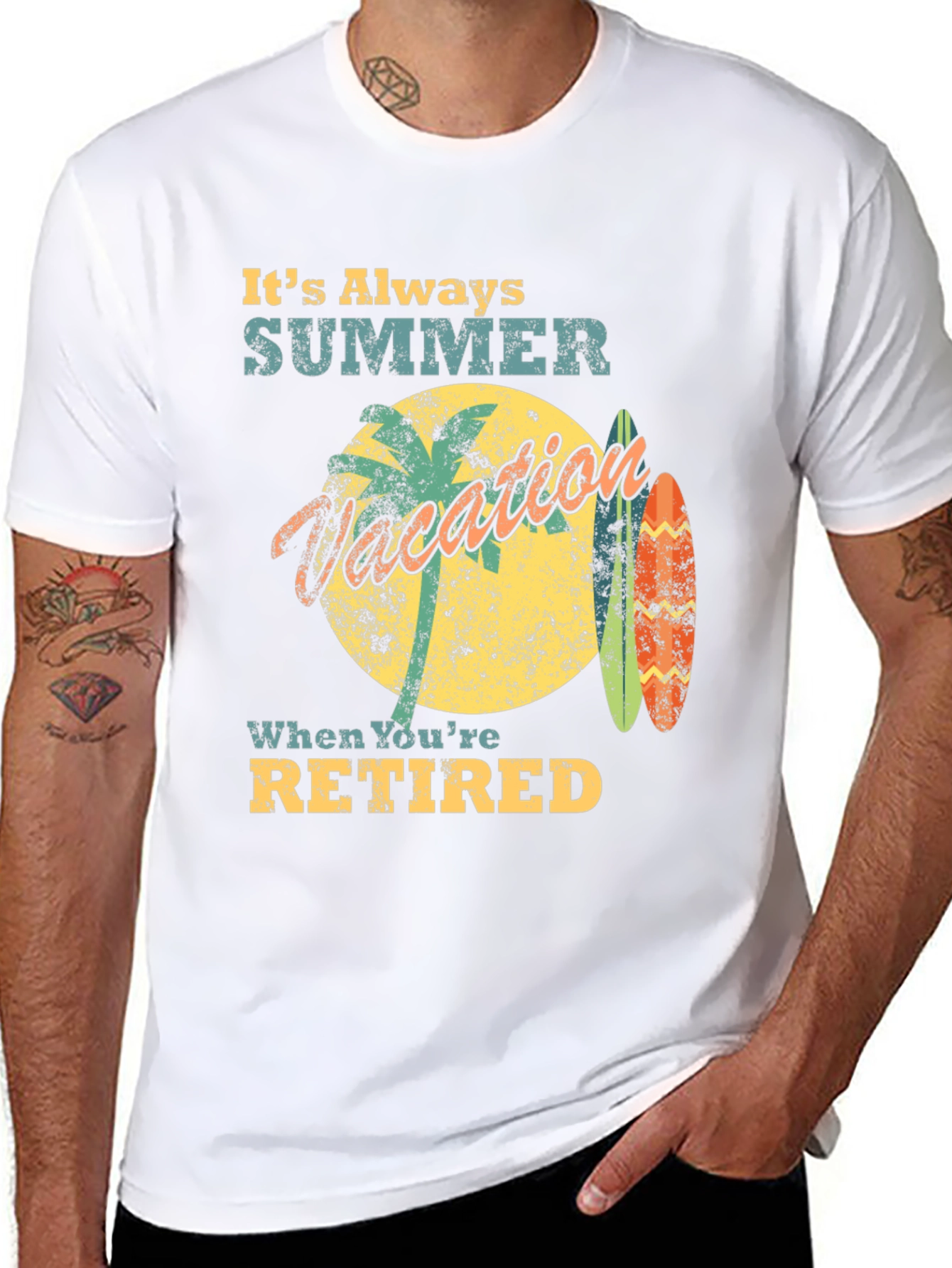 Retired Summer Vacation Graphic Tee