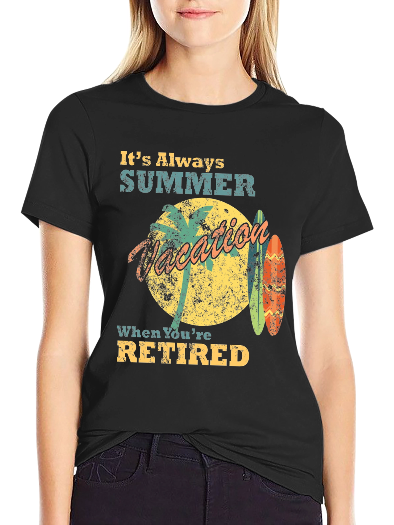 Retired Summer Vacation Graphic Tee