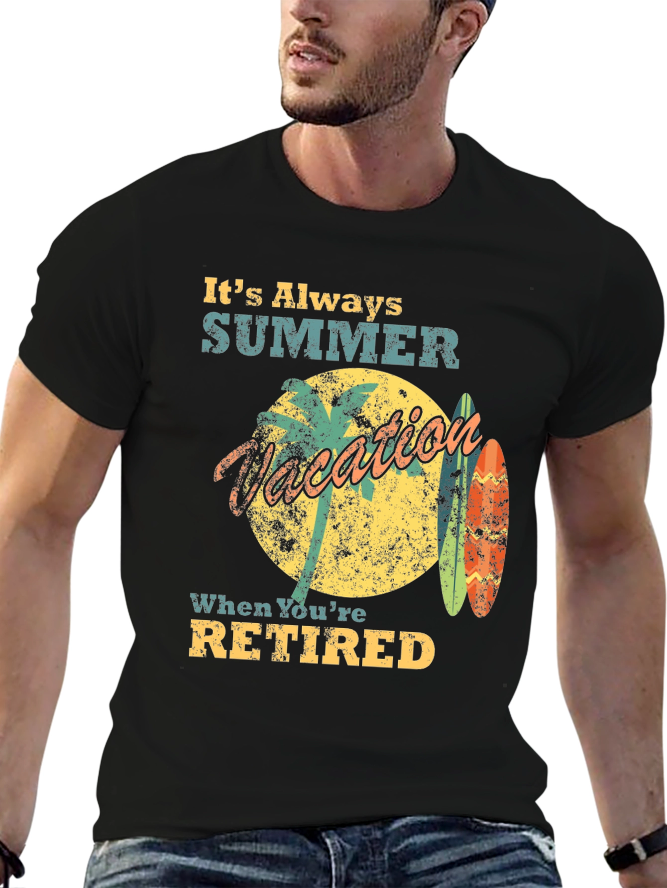 Retired Summer Vacation Graphic Tee