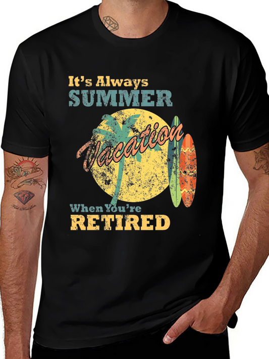 Retired Summer Vacation Graphic Tee