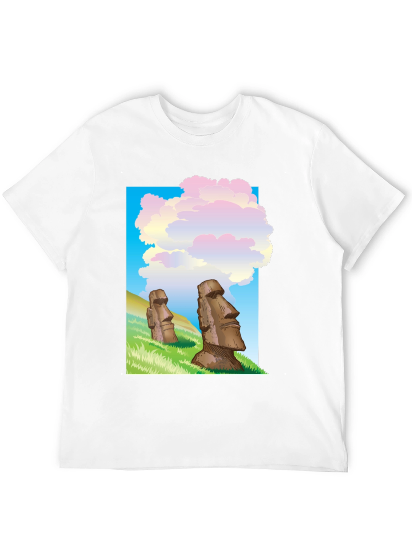 Moai Statue Graphic T-Shirt - Easter Island Design