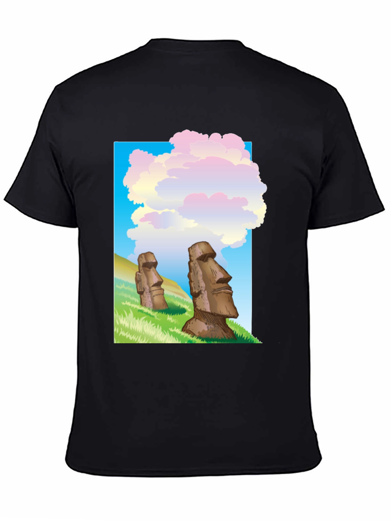 Moai Statue Graphic T-Shirt - Easter Island Design