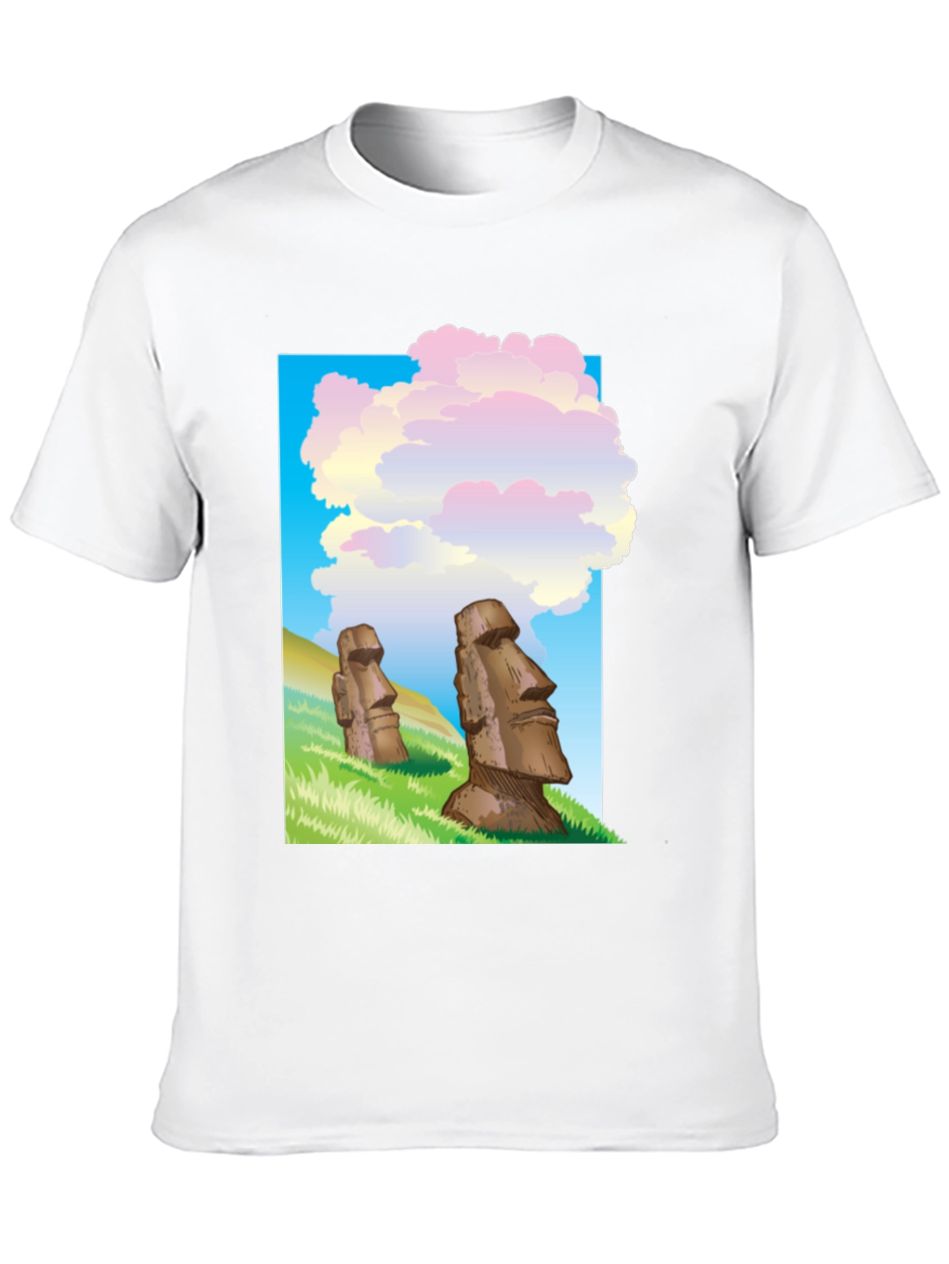 Moai Statue Graphic T-Shirt - Easter Island Design
