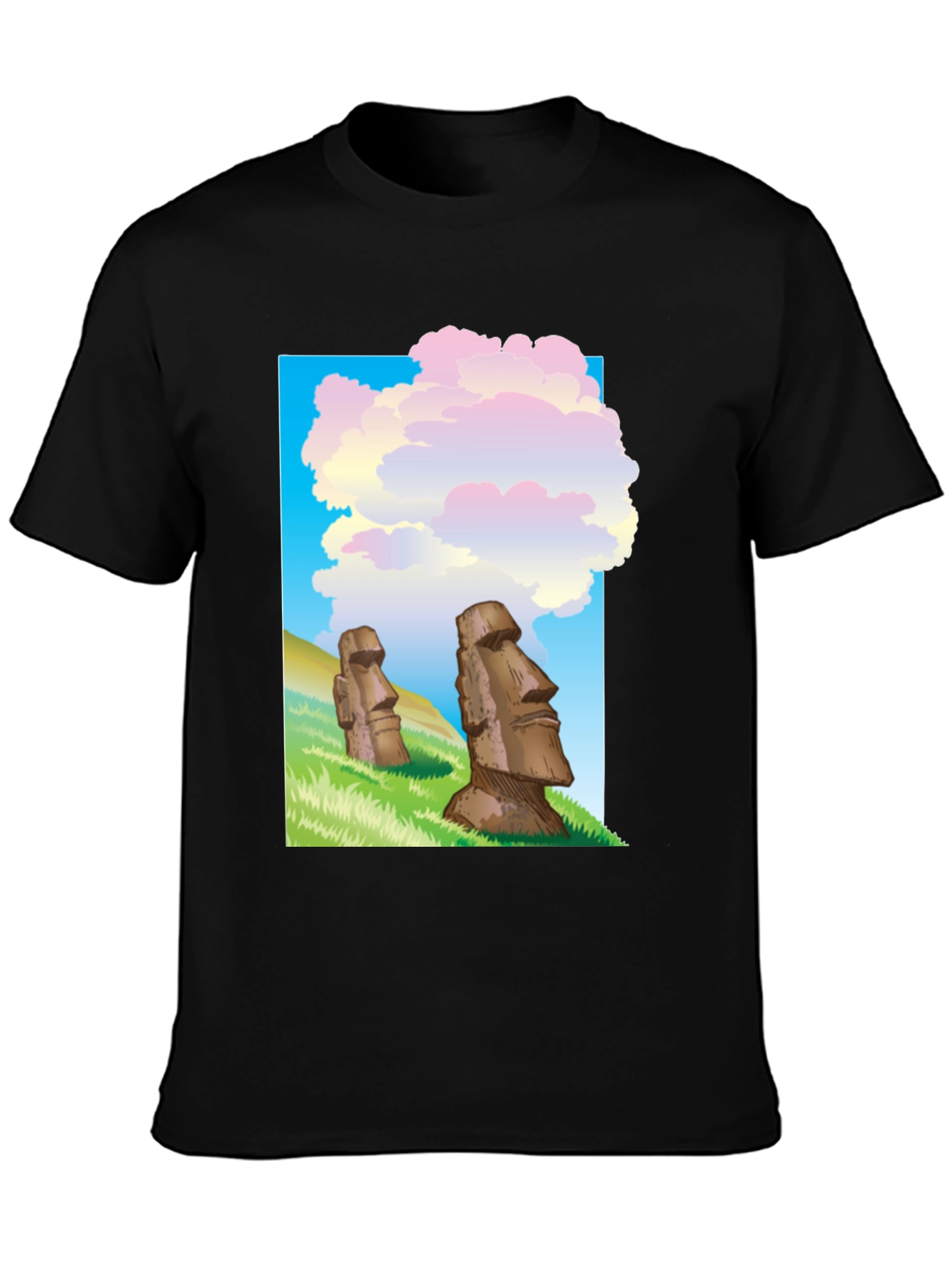 Moai Statue Graphic T-Shirt - Easter Island Design